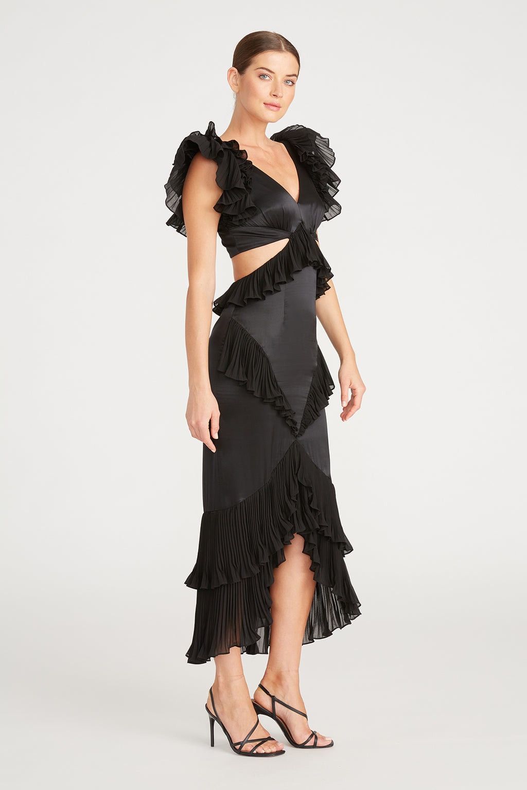 $598 AMUR Gen Cut Out Dress in Black size6