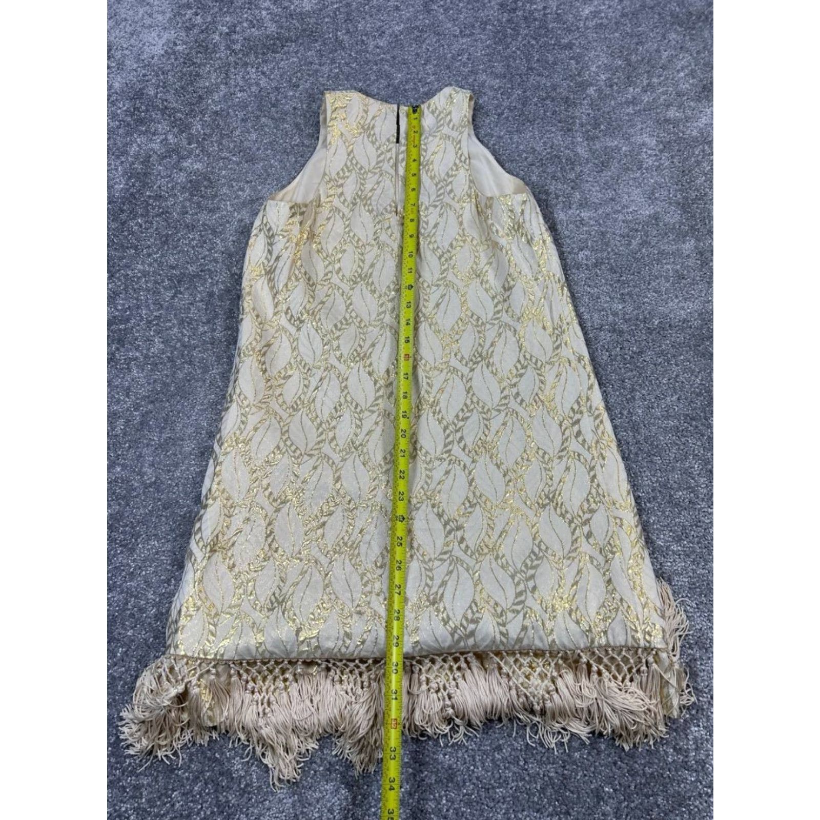 Lilly Pulitzer Lilly Pulitzer Dress Womens XS Beige Silk Fringe Sleeveless A-Line/Shift/Sheath Party Cocktail Wedding Casual Short Size XS / US 0-2 / IT 36-38 - 7 Thumbnail