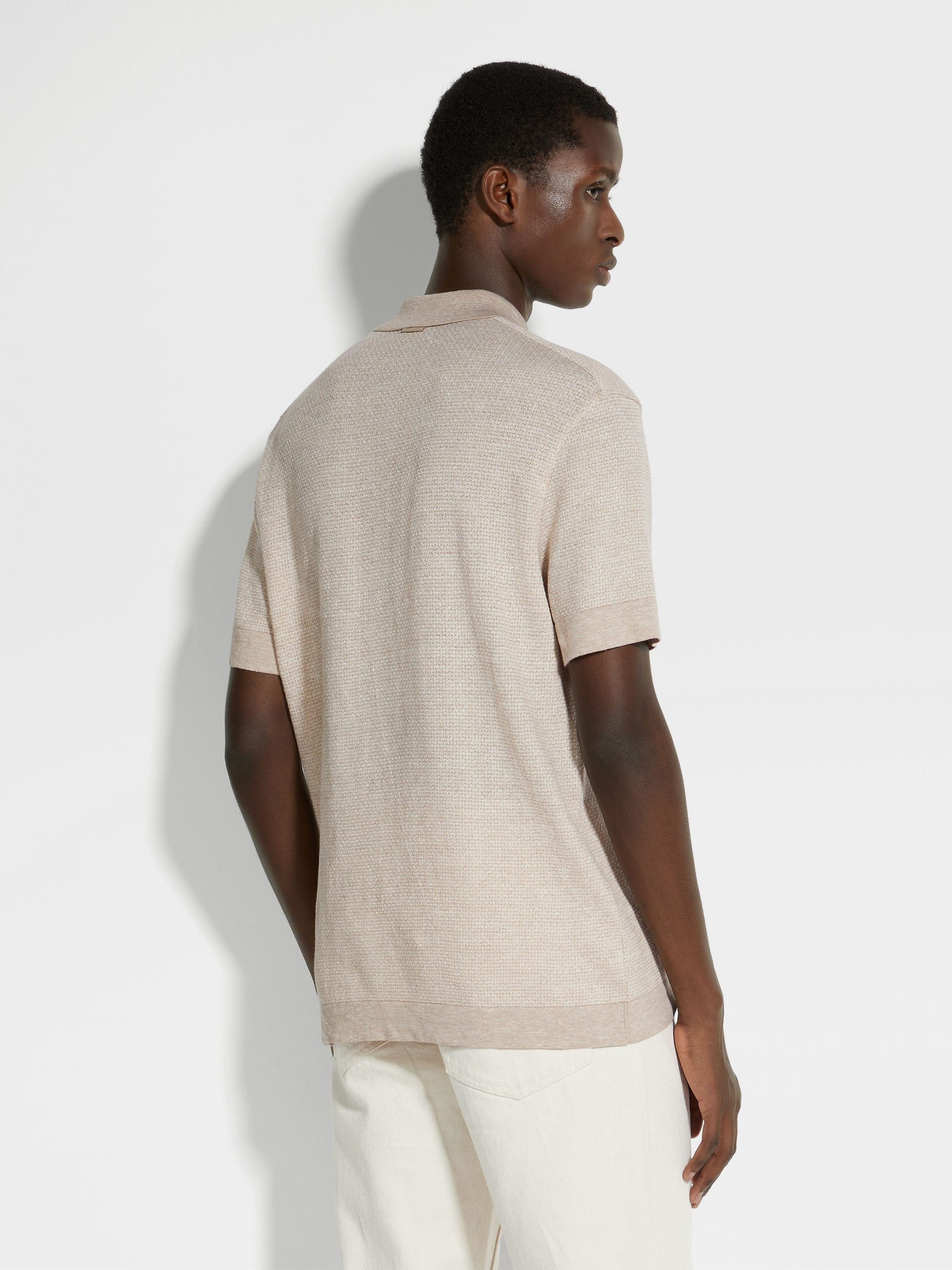 Ermenegildo Zegna o1s1rm0225 RUD372A7 Polo Shirt in Beige Size US M / EU 48-50 / 2 - 5 Thumbnail