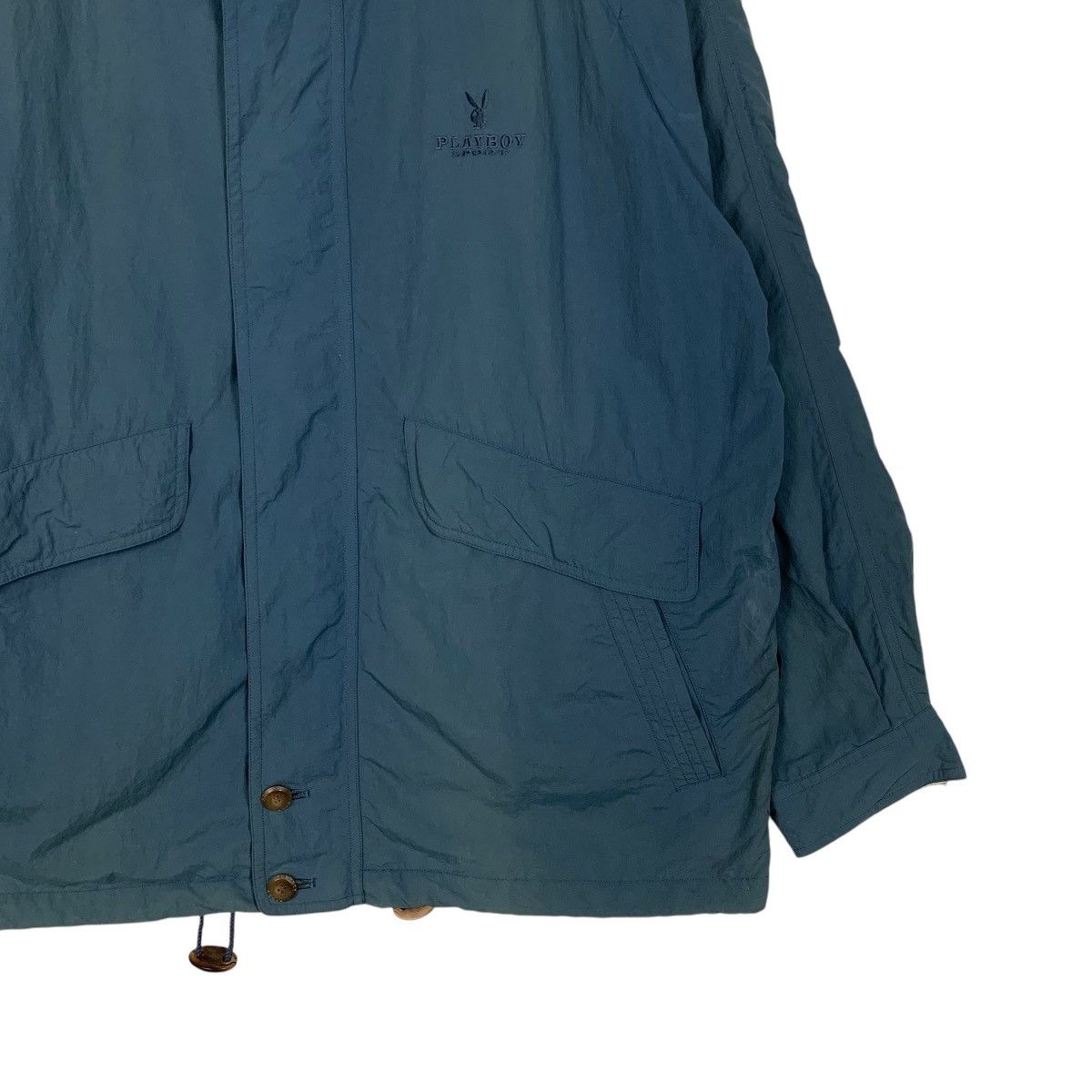 Playboy PLAYBOY Embroider Bunny Logo Blue Casual Jacket #1841-C80 Size US L / EU 52-54 / 3 - 4 Thumbnail