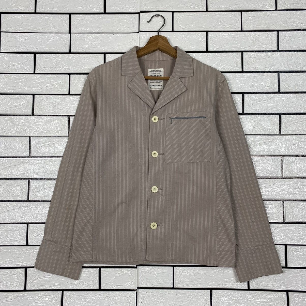 Issey Miyake 📌Vintage Hickory Chore Work Jacket Nicole Club For Men Size US M / EU 48-50 / 2 - 2 Thumbnail