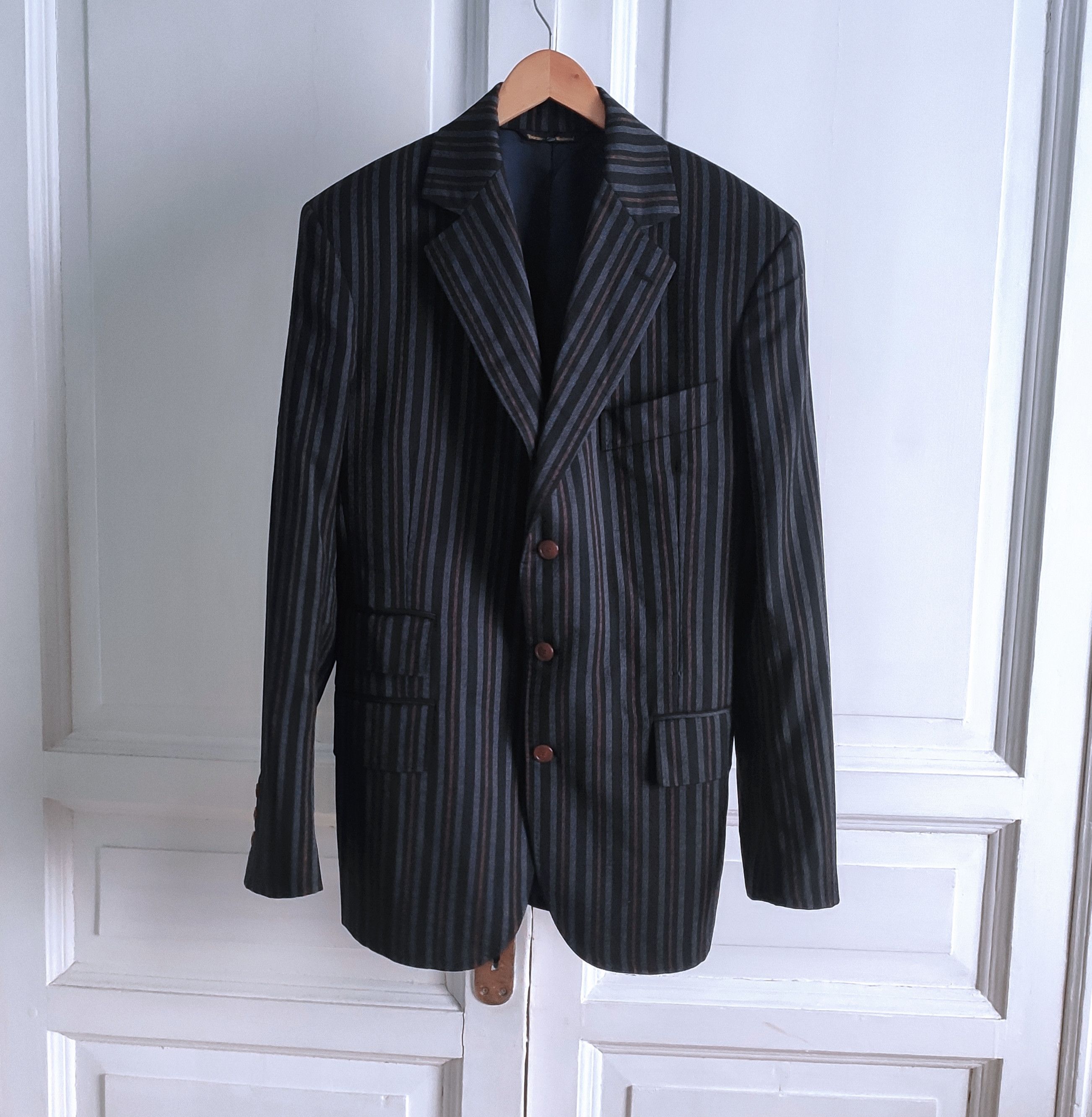 Vivienne Westwood Striped suit.Like Dries van Noten or Jean Paul Gaultier Size 40R - 8 Thumbnail