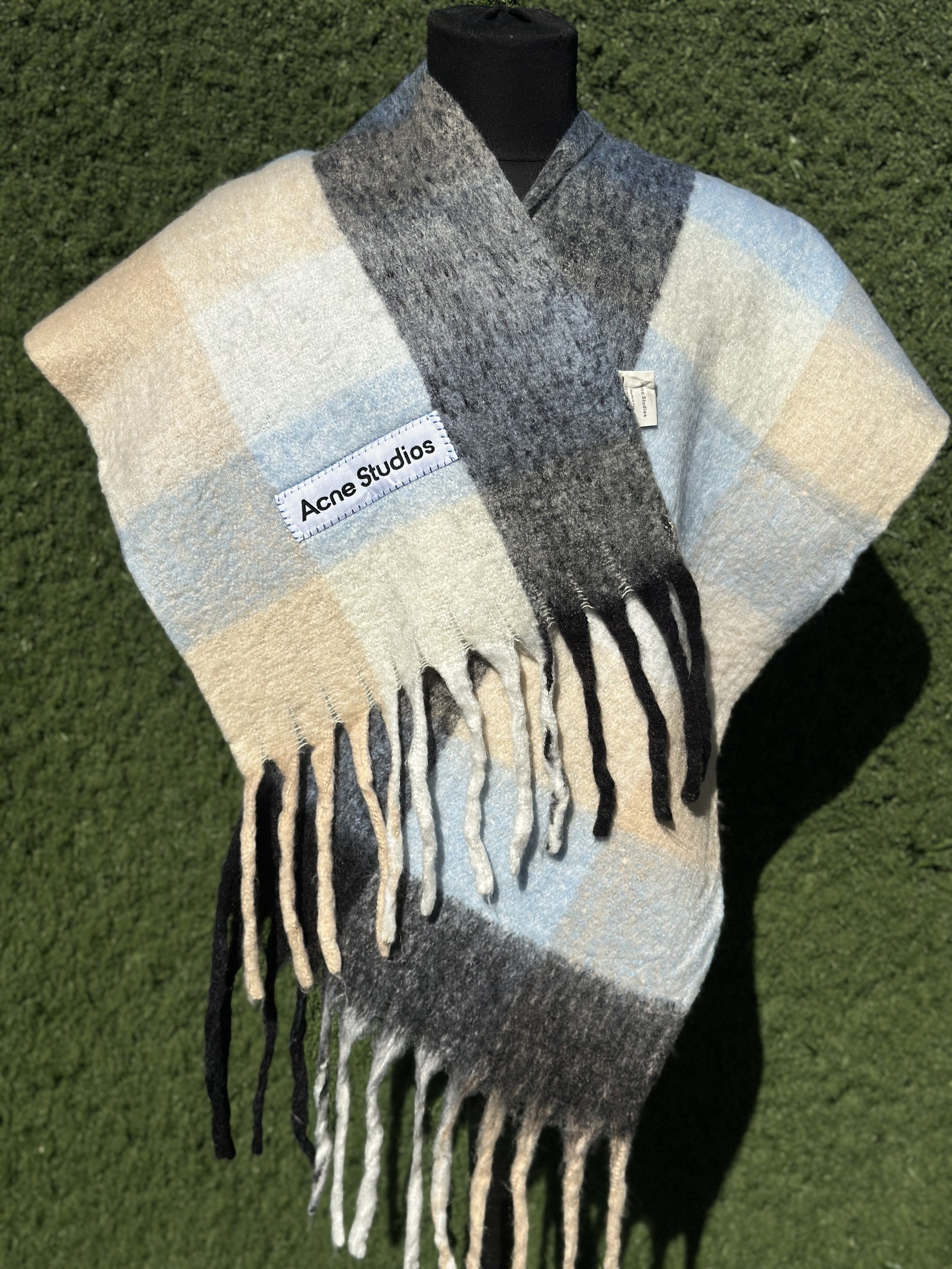 Acne Studios Multicolor Check Acne Studios Scarf Unisex Italy 250 X 35 Cm Size ONE SIZE - 6 Thumbnail