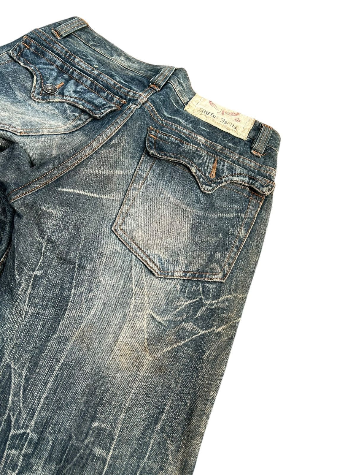 Kapital FLARE Antful Jeans Japanese Distressed Dirty Denim Jeans Size US 32 / EU 48 - 12 Thumbnail