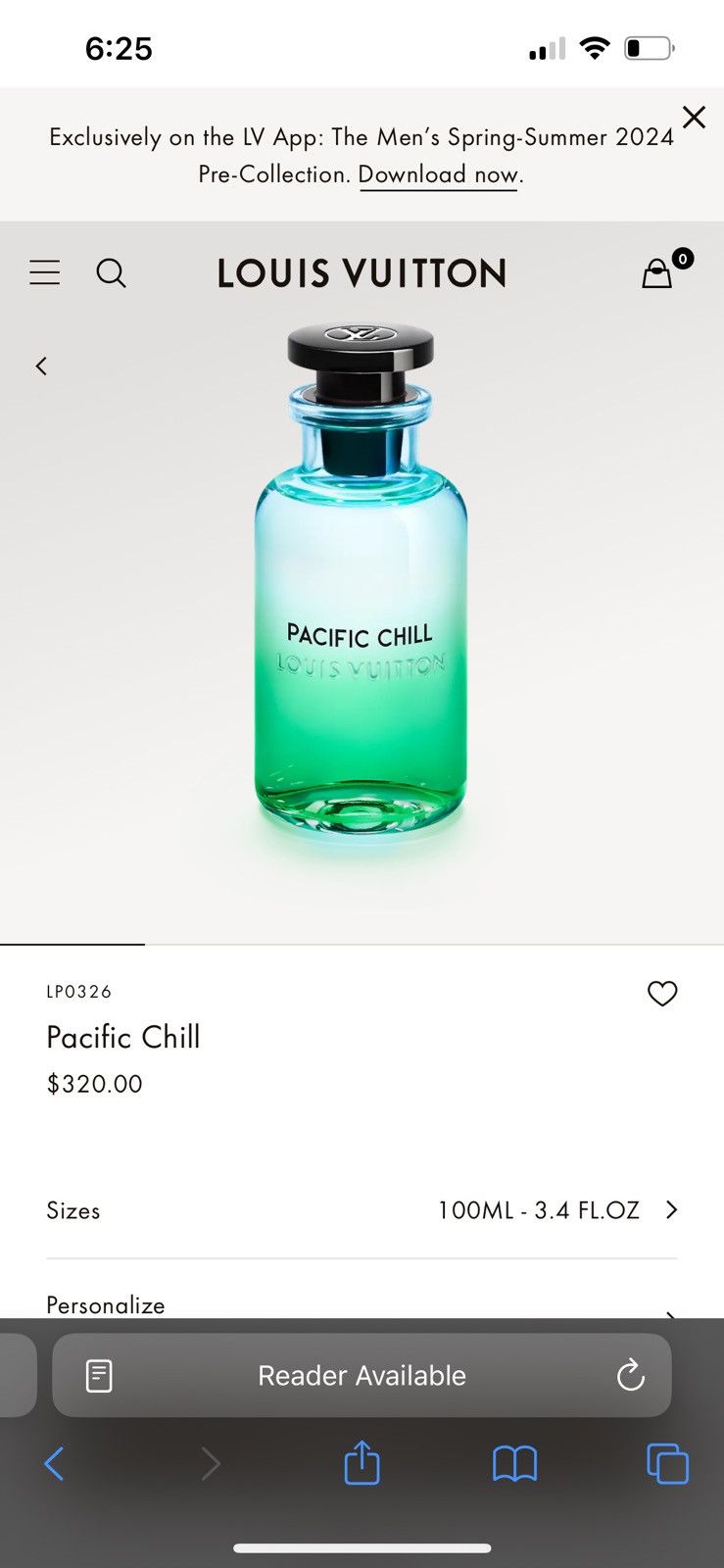 Louis Vuitton Louis Vuitton Pacific Chill Fragrance | Grailed