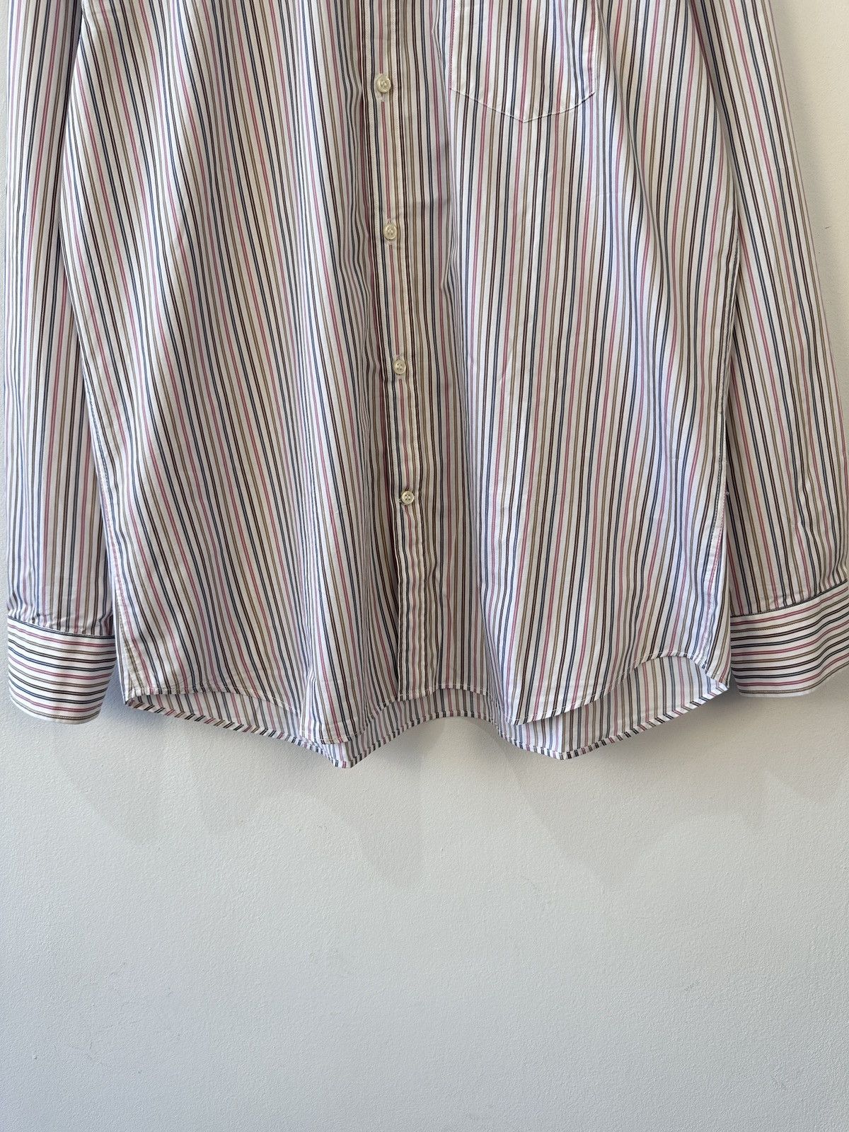Paul & Shark Paul & Shark Yachting Shirt Size L 16.5 Pink Brown Striped Size US L / EU 52-54 / 3 - 5 Thumbnail