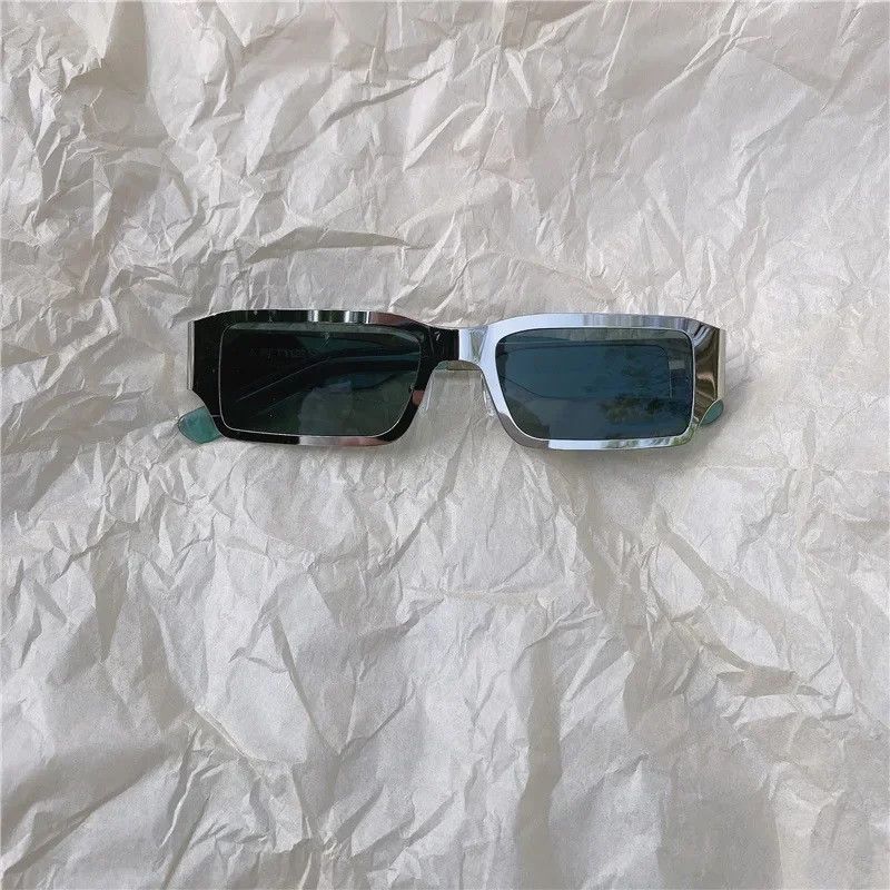 Japanese Brand Silver square sunglasses uv Size ONE SIZE - 3 Thumbnail