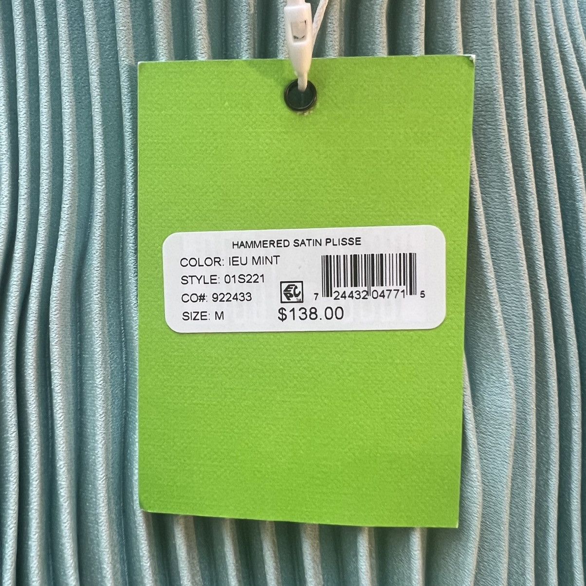 Sam Edelman NWT Sam Edelman Satin Plissé Midi Dress Mint Green M Size M / US 6-8 / IT 42-44 - 5 Thumbnail