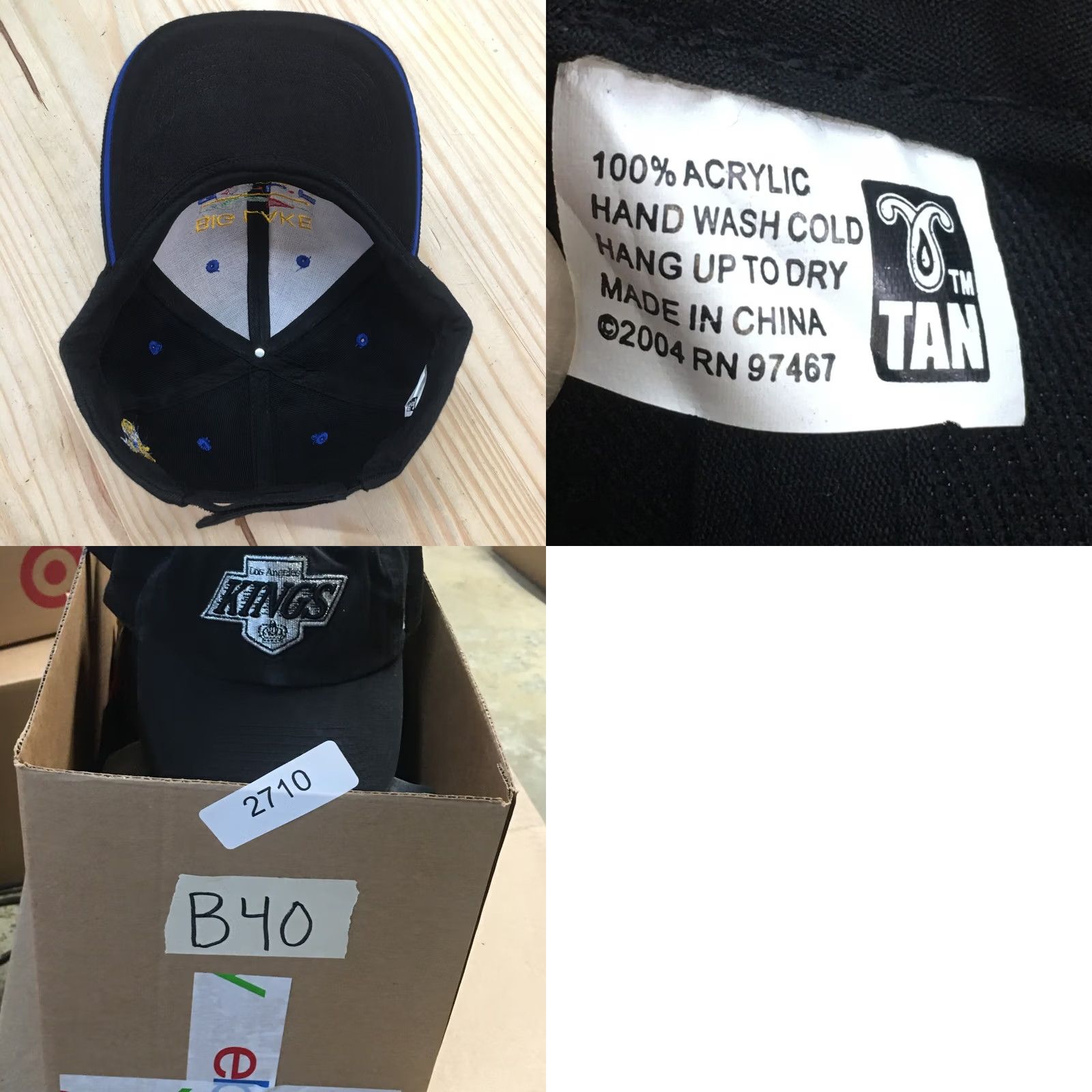 Vintage Big Lake Golf Baseball Cap Hat Black Blue OS Curved Brim Embroidered Logo Mens Size ONE SIZE - 8 Thumbnail