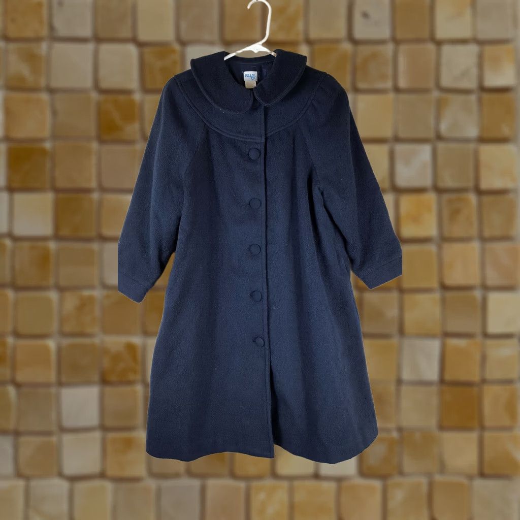 Vintage VINTAGE Luli & Me Wool Dress Navy Blue A-Line Long Sleeve Collared Buttoned 80s Womens Size 7 Size M / US 6-8 / IT 42-44 - 1 Thumbnail