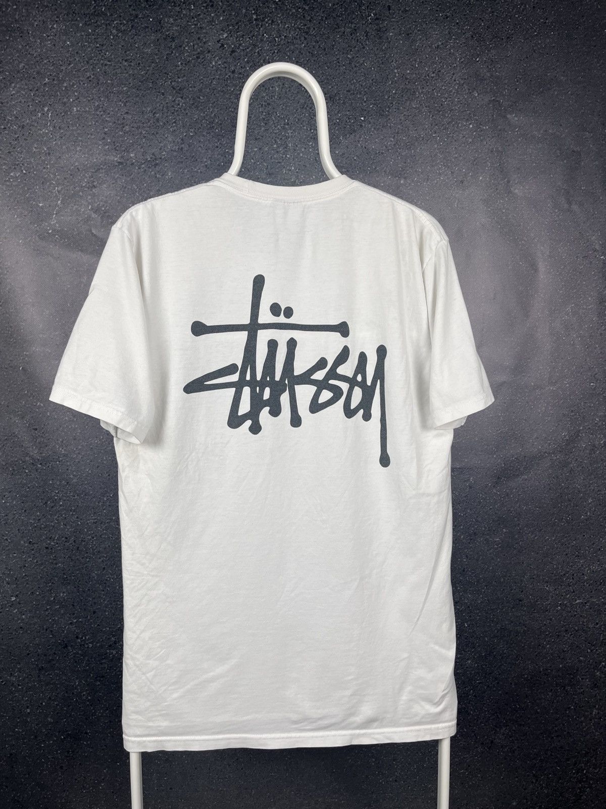 Stussy Men's Faded T-Shirt Stussy Faded Big Logo Tee | Grailed
