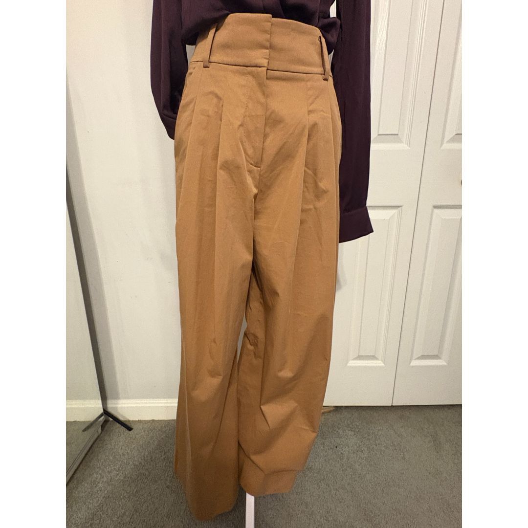 Veronica Beard Veronica Beard Brown Wide Leg High-Rise Pants-Size 4 Size 27" / US 4 / IT 40 - 4 Thumbnail