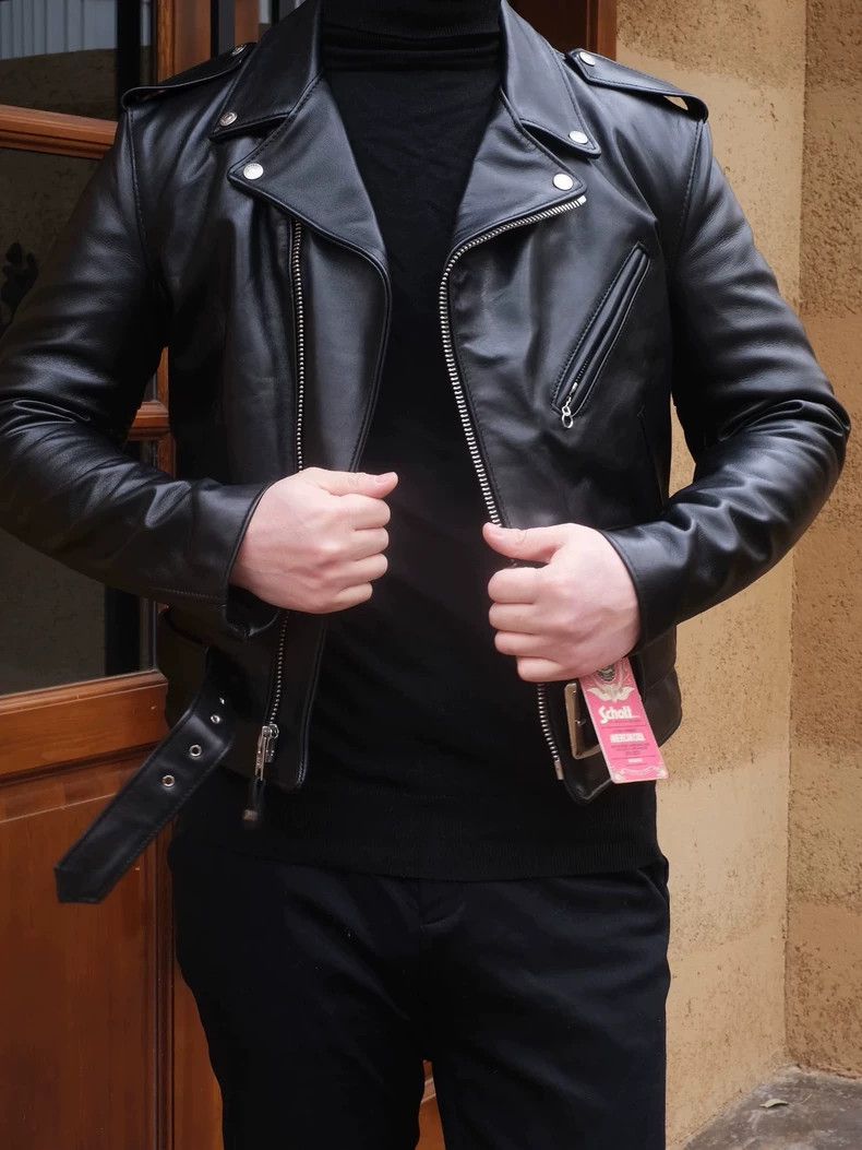 Schott Schott Men's leather jacket Size US S / EU 44-46 / 1 - 5 Thumbnail