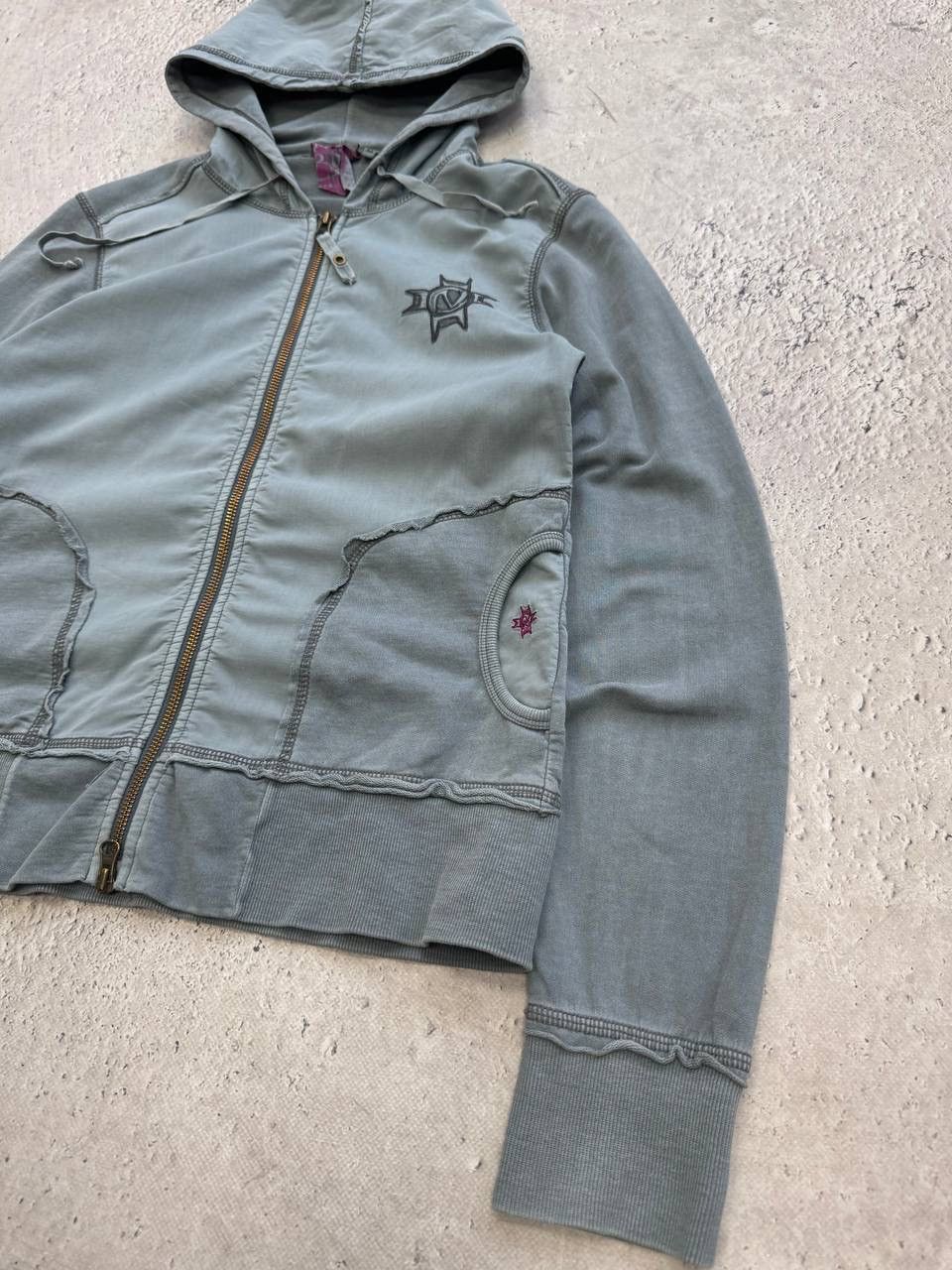 Abercrombie & Fitch × If Six Was Nine × Vintage Vintage If6Was9 Style Navy Fur Heavy Zip Hood Jacket Size M / US 6-8 / IT 42-44 - 4 Thumbnail