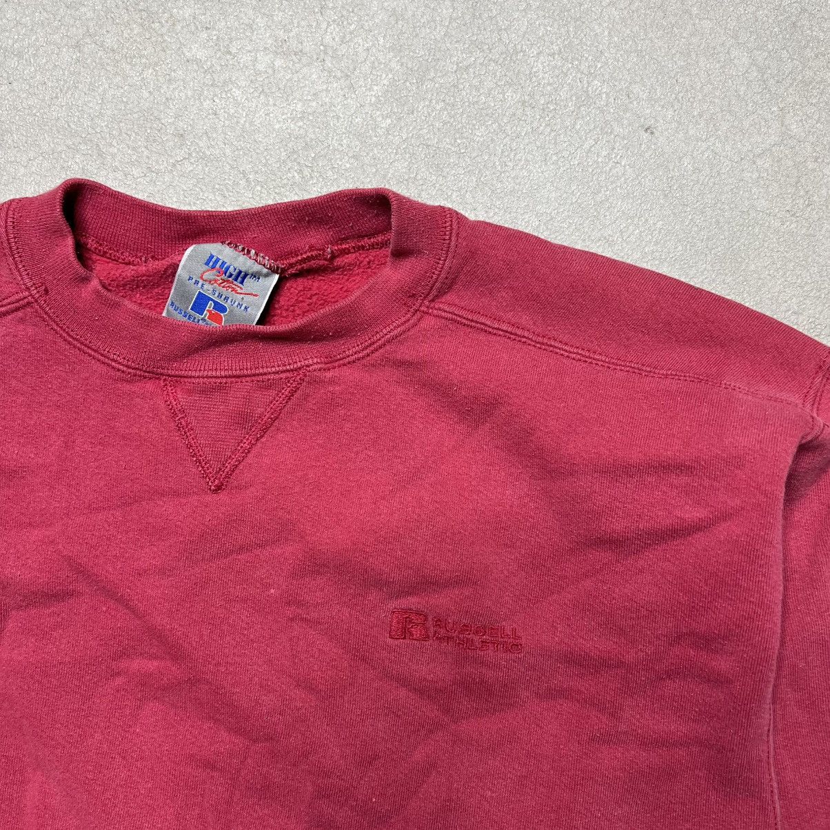 Russell Athletic × Vintage 1990s Faded Russell Athletic High Cotton Sweatshirt Size US M / EU 48-50 / 2 - 3 Thumbnail