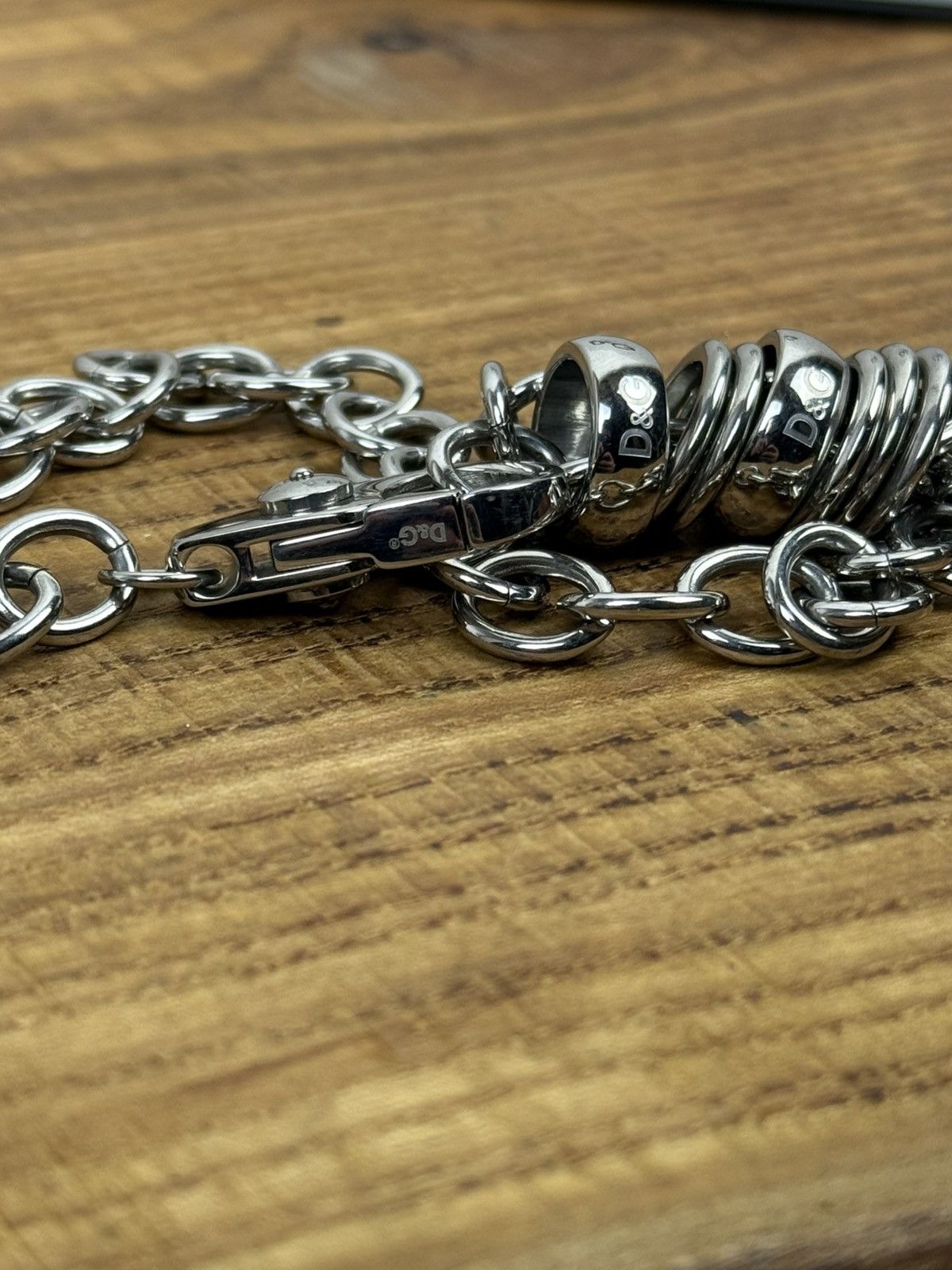 Dolce & Gabbana Dolce & Gabbana Chain Ring Stack Pendant Necklace Size ONE SIZE - 9 Thumbnail