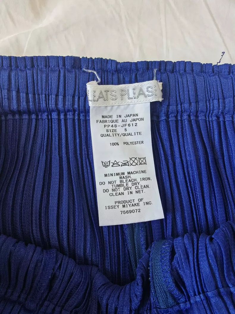 Issey Miyake Issey Miyake size:5 Blue double-layered pleated wide-leg p Size 31" - 5 Thumbnail