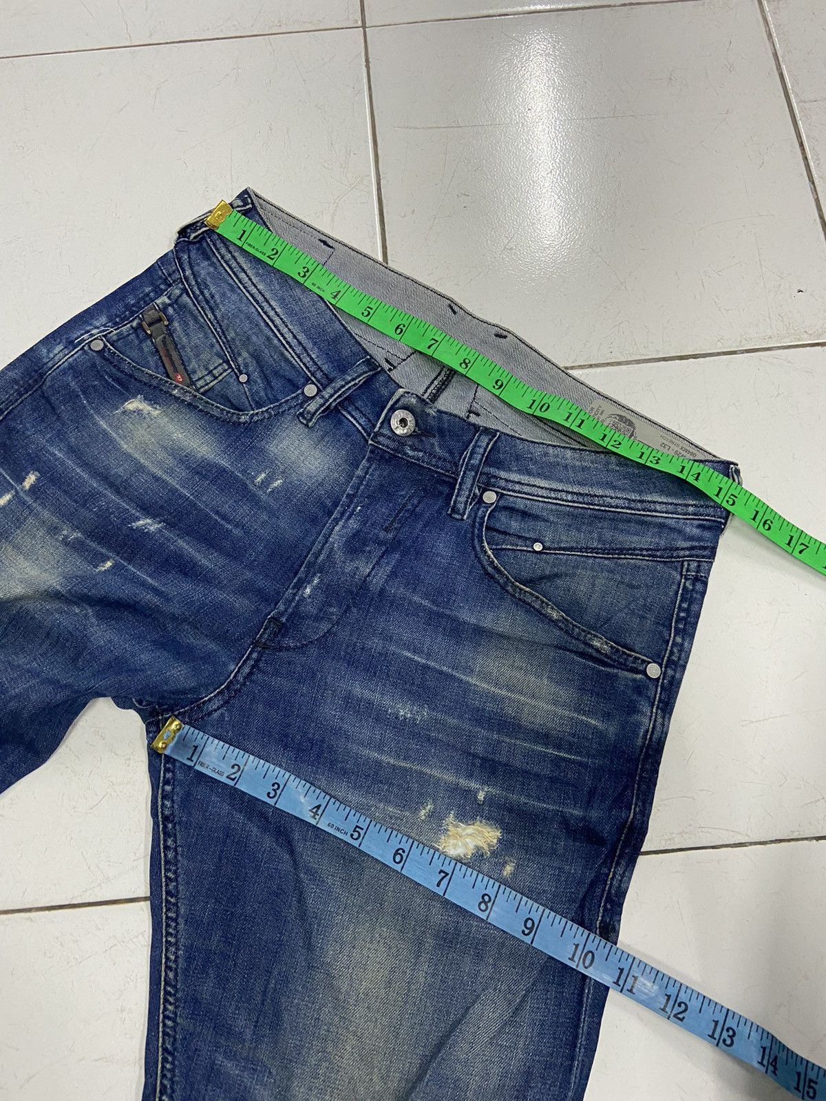 Diesel DIESEL INDUSTRY BELTHER REGULAR DISTRESSED SLIM JEANS Size US 30 / EU 46 - 16 Thumbnail