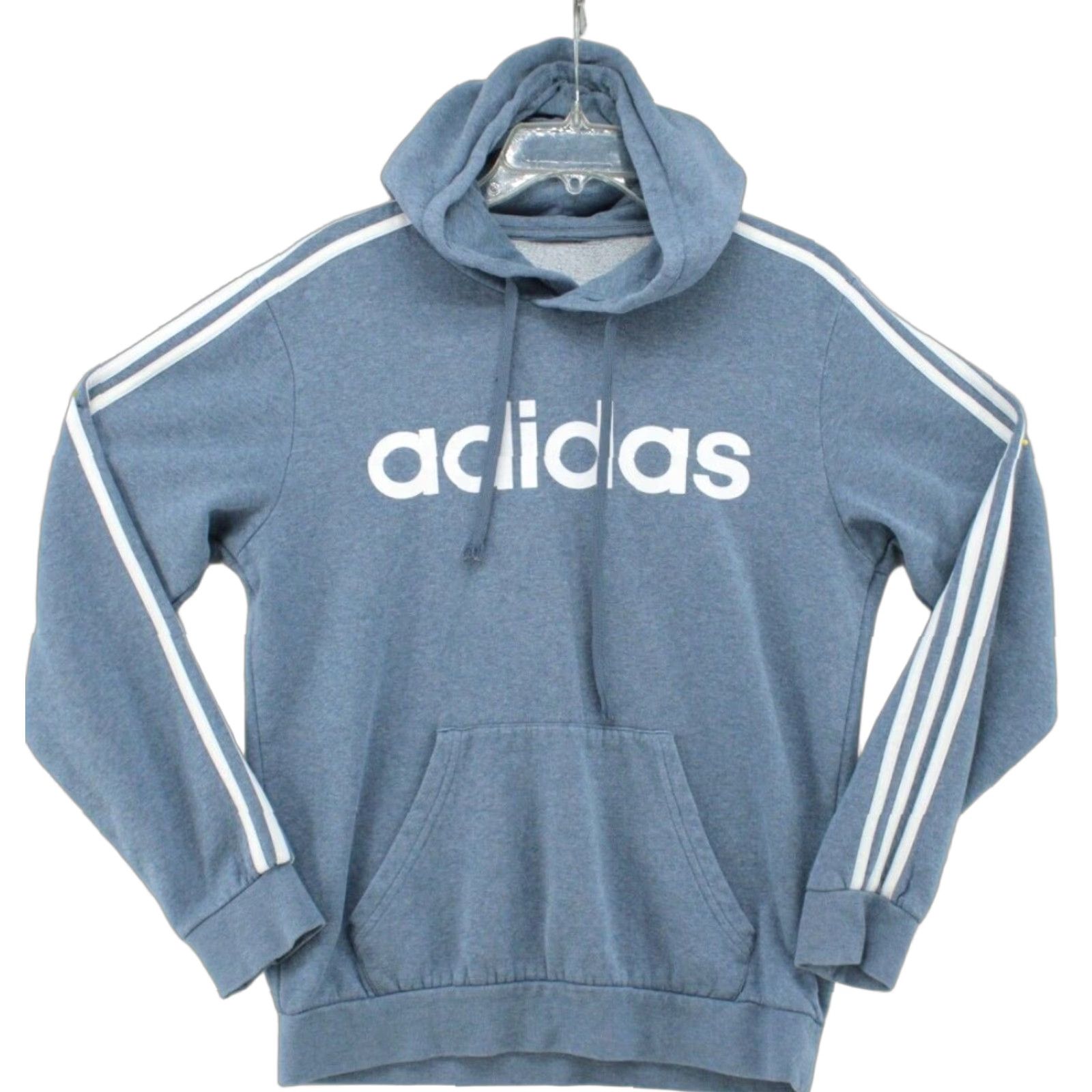 Adidas Adidas Hoodie Men’s Small Blue Pullover Sweatshirt Stretch Original 3 Stripes Shirt Logo Pocket Hooded Size US S / EU 44-46 / 1 - 1 Thumbnail