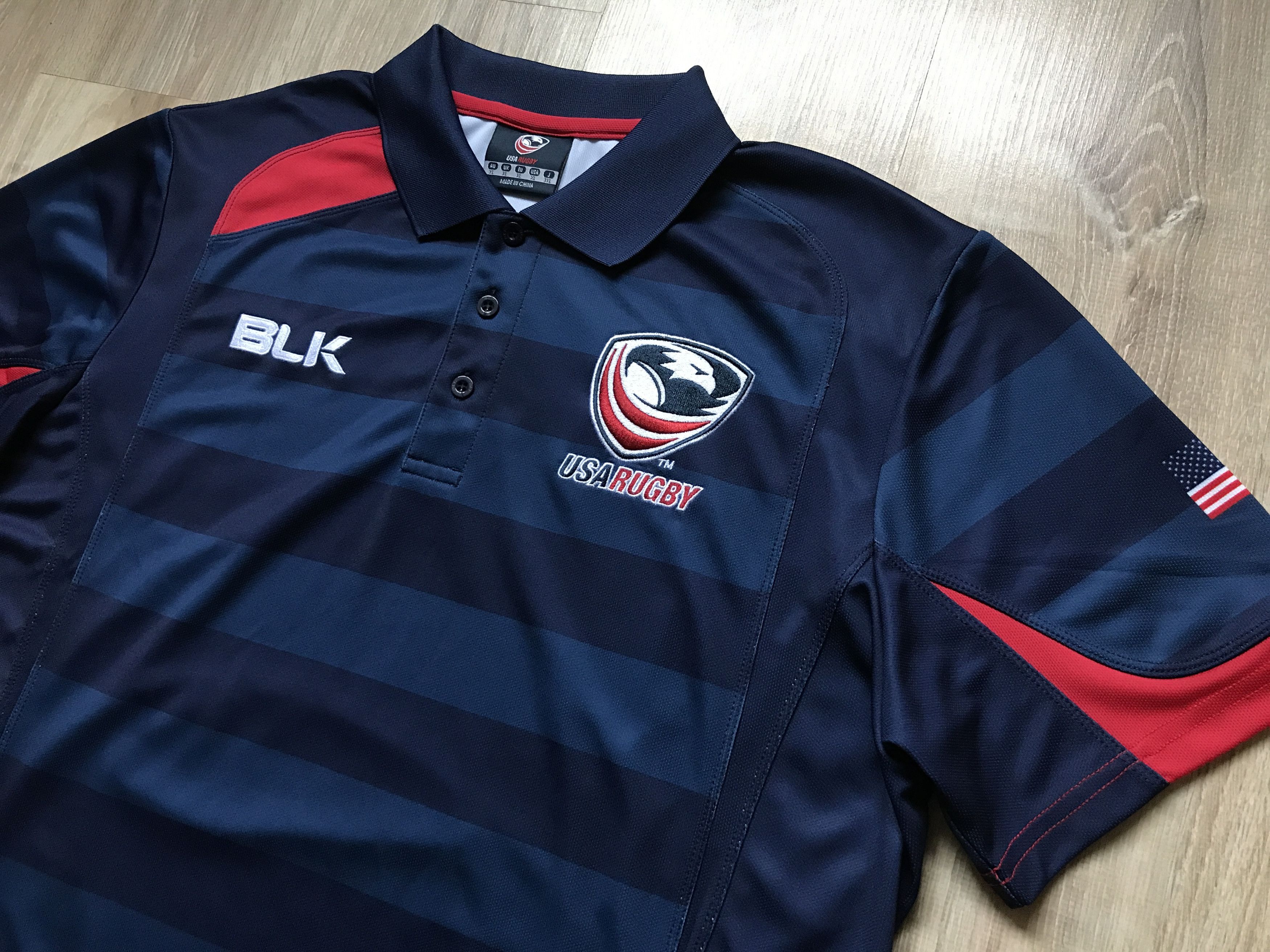 Other USA Rugby BLK Team Training Polo Shirt Size US XL / EU 56 / 4 - 4 Thumbnail