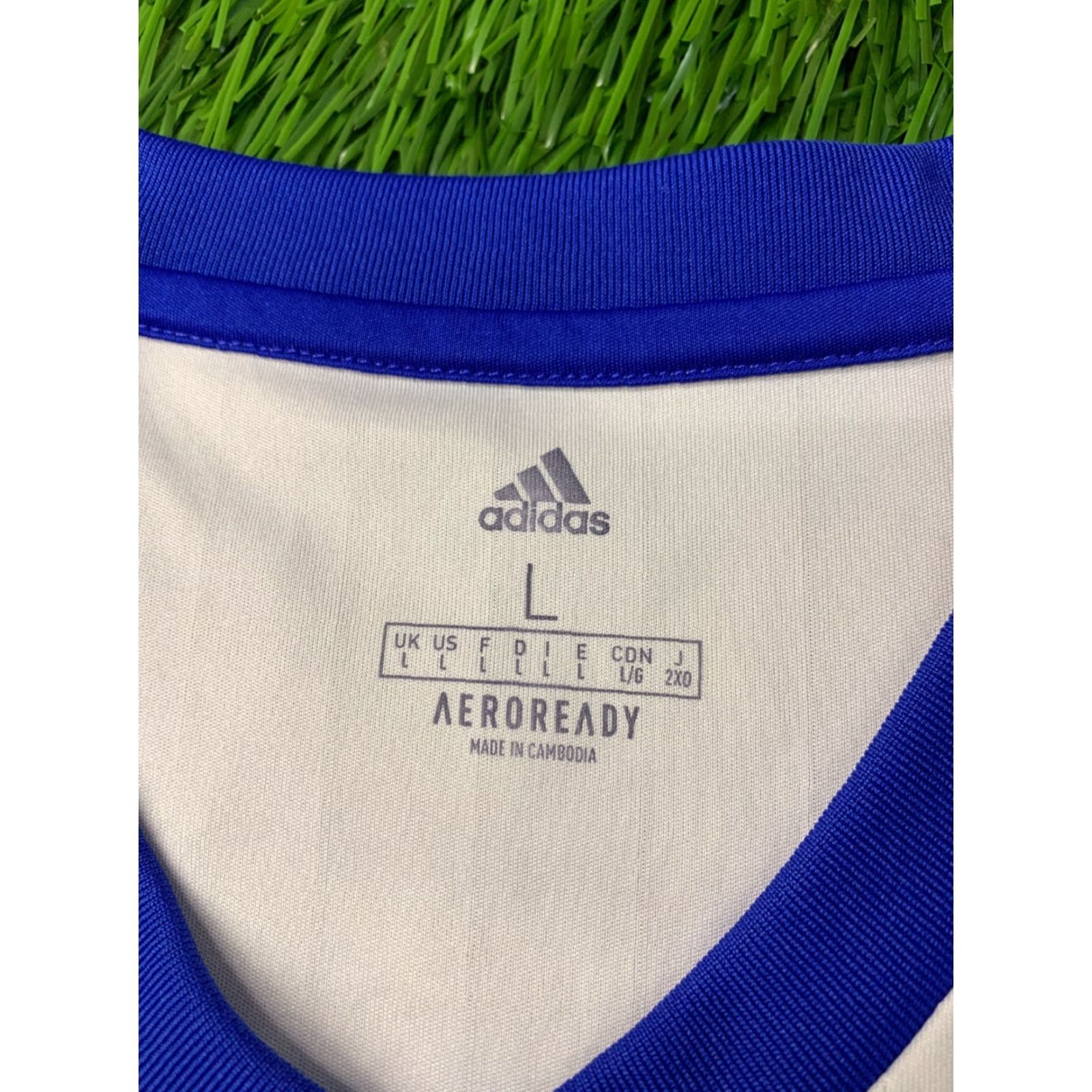 Adidas ADIDAS Tabela FOOTBALL SHIRT L Men White and Blue 100% Polyester ADIDAS PERFORMANCE T-Shirt 2020 Size US L / EU 52-54 / 3 - 5 Thumbnail