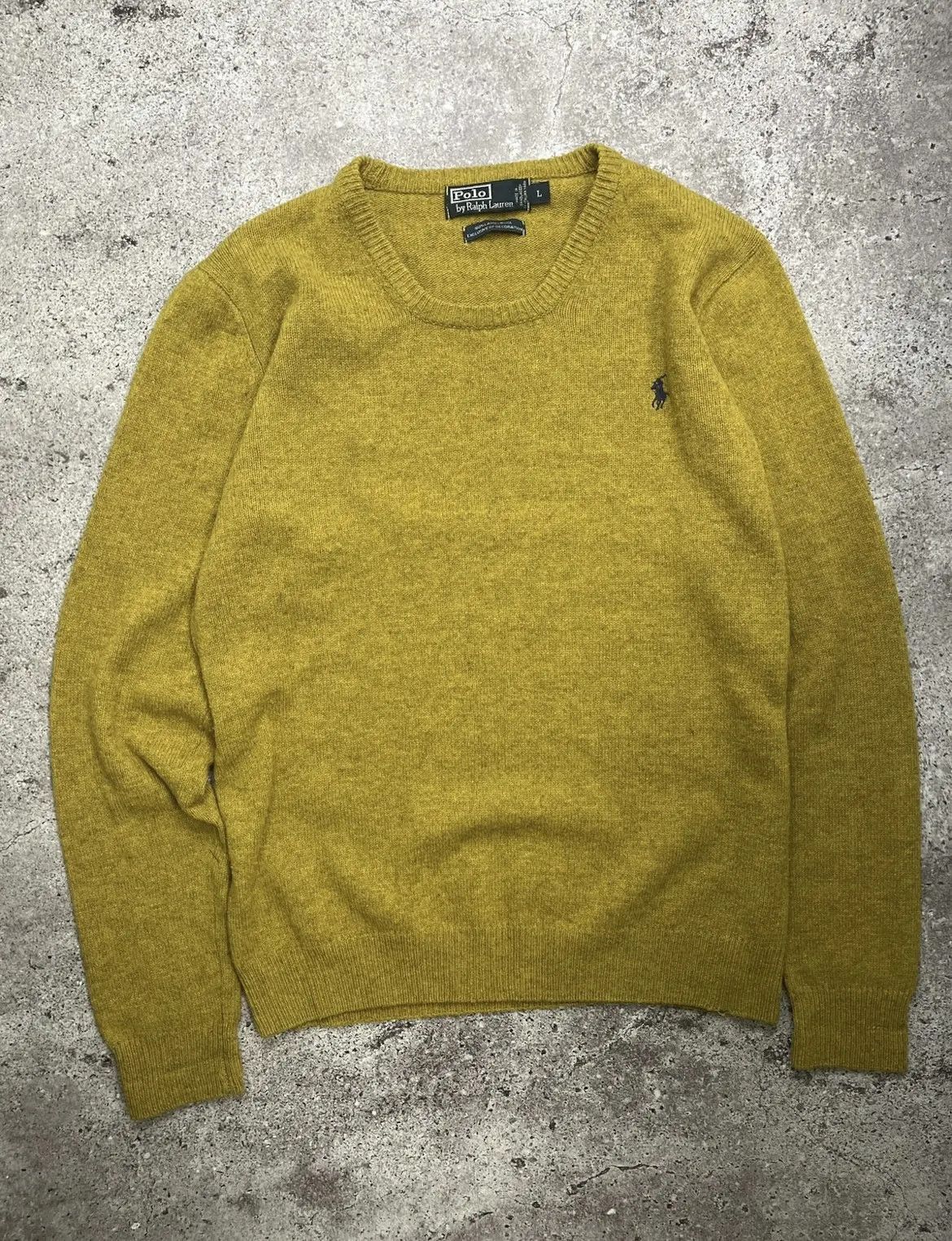 Polo Ralph Lauren Vintage Polo Ralph Lauren Mustard Yellow Sweater Size L Size US L / EU 52-54 / 3 - 1 Thumbnail