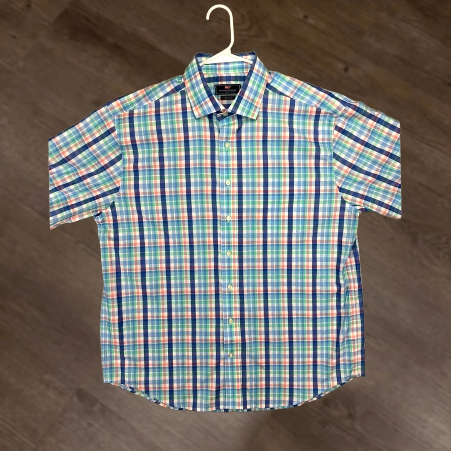 Vineyard Vines Vineyard Vines Shirt Adult XL Cooper Blue Madras Plaid Button Up Long Sleeve Men Size US XL / EU 56 / 4 - 1 Thumbnail