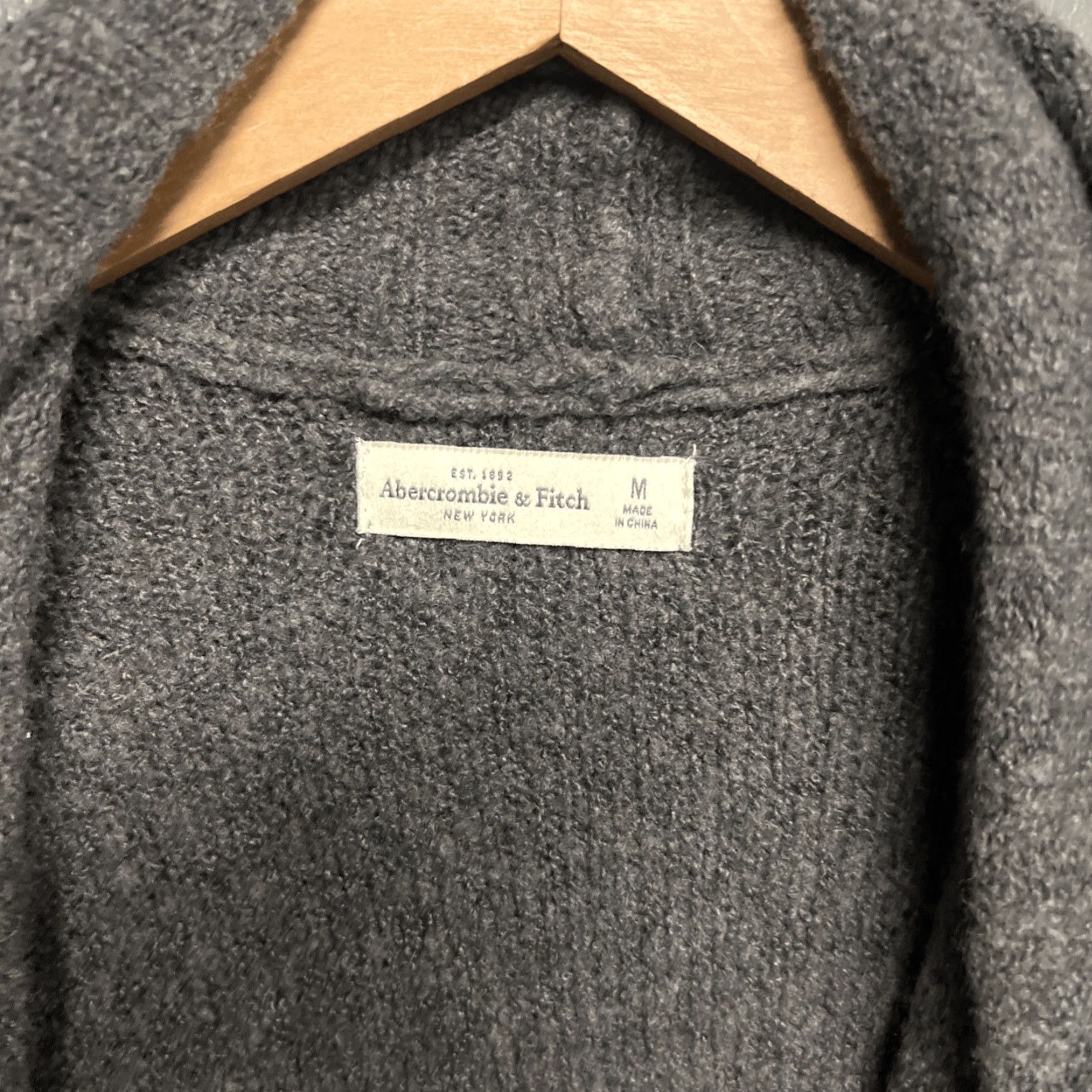 Abercrombie & Fitch Abercrombie & Fitch Sweaterr Gray Open-Front Long Sleeve Womens Cardigan M Size M / US 6-8 / IT 42-44 - 2 Thumbnail