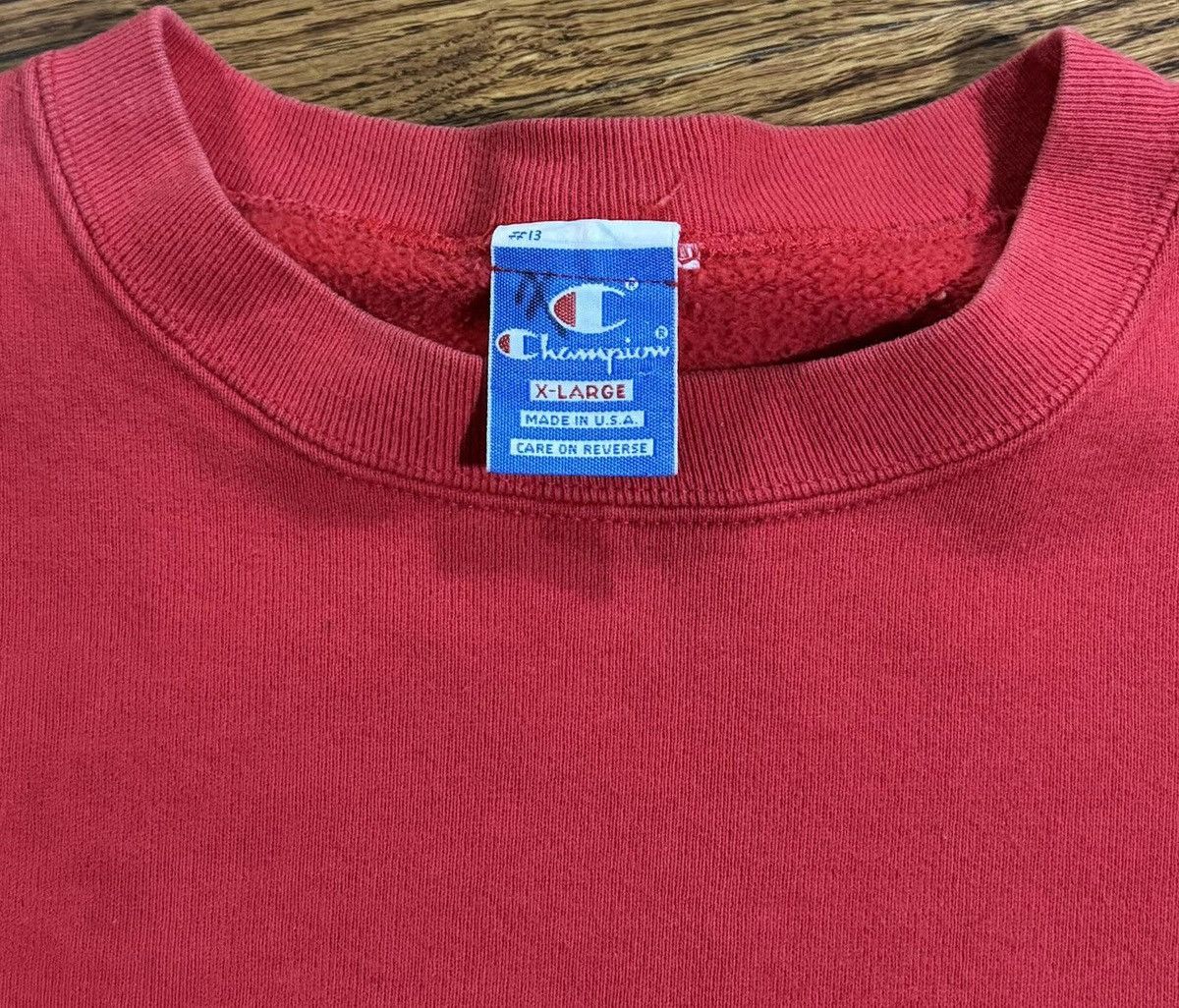 Champion Vintage Champion Red Sweatshirt (Size XL) Size US XL / EU 56 / 4 - 2 Thumbnail