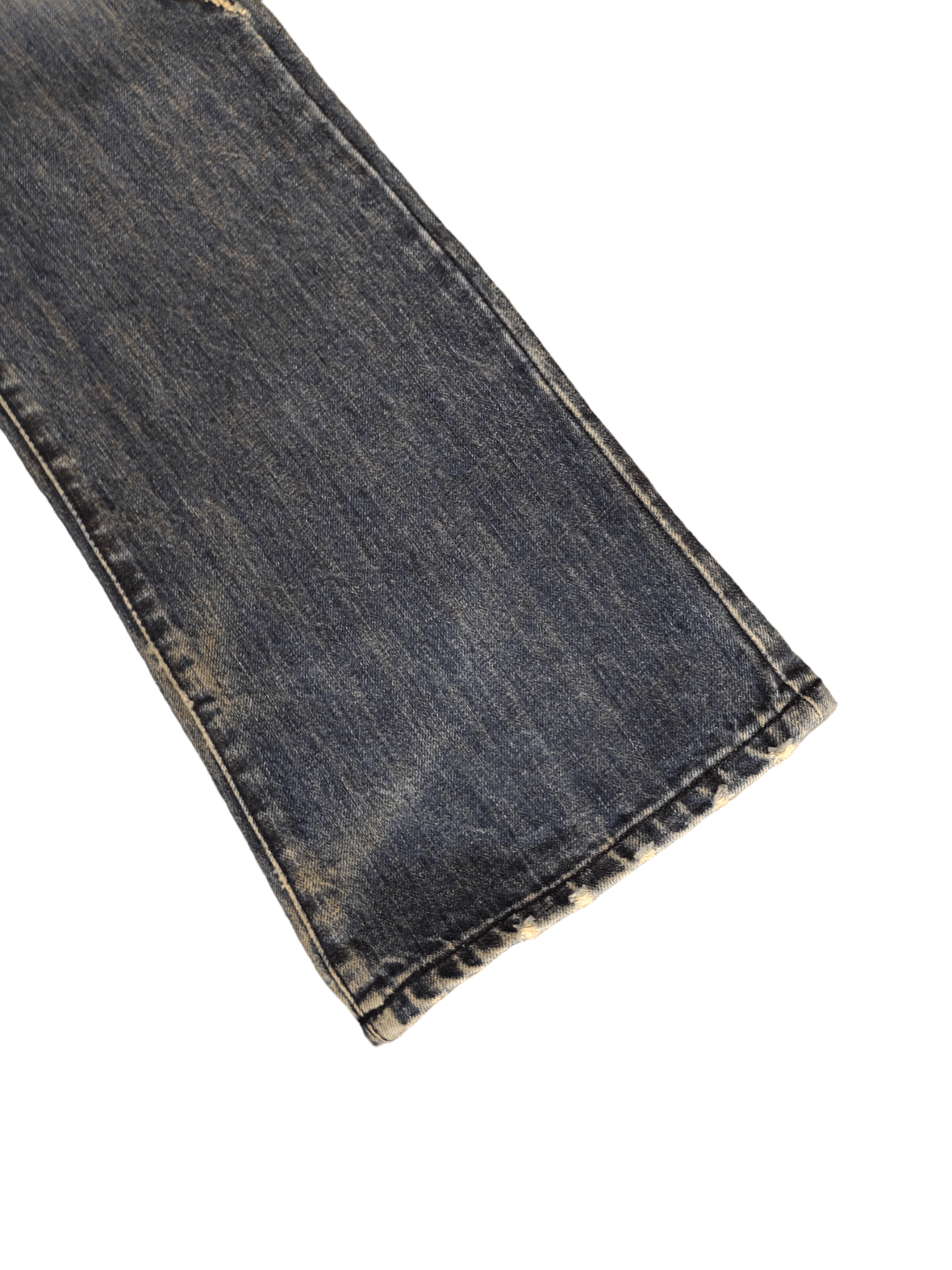 Le Grande Bleu (L.G.B.) Flare Jeans Portrait Japan Sew Distress Denim Bootcut Y2k Size US 33 - 8 Thumbnail