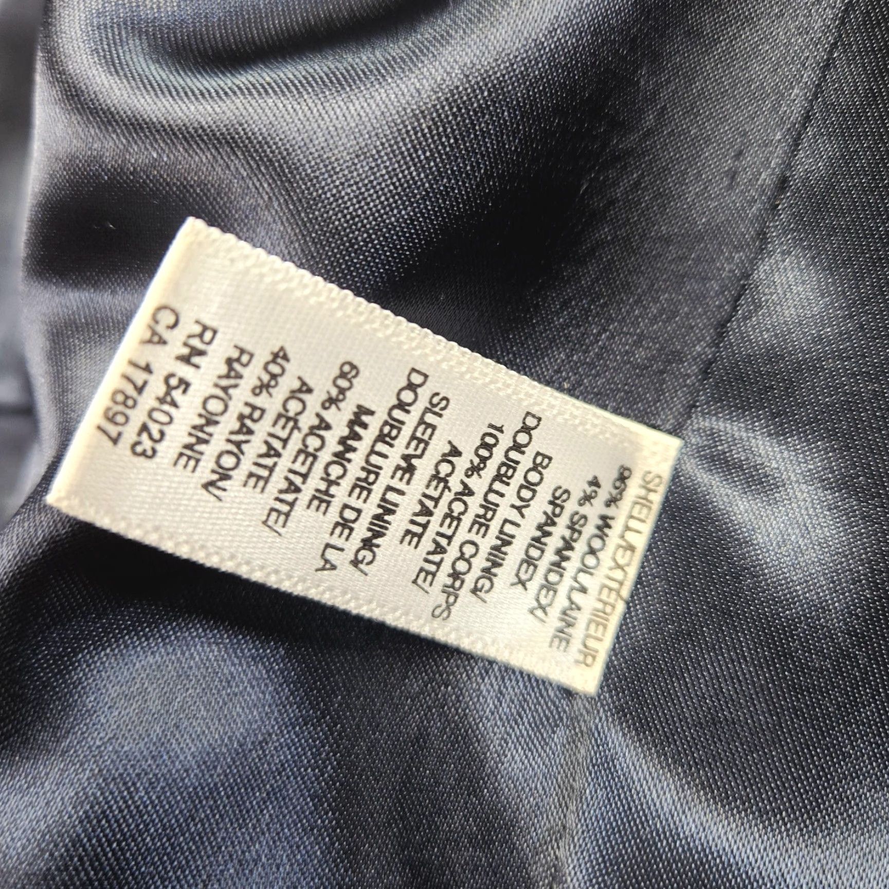 Banana Republic Banana Republic Mens Suit Jacket 44R Blue Wool Spandex 2 Button Regular Notch Lapel Two-Button Business Formal X-Over Jacket Coat Vintage No Size 44R - 4 Thumbnail