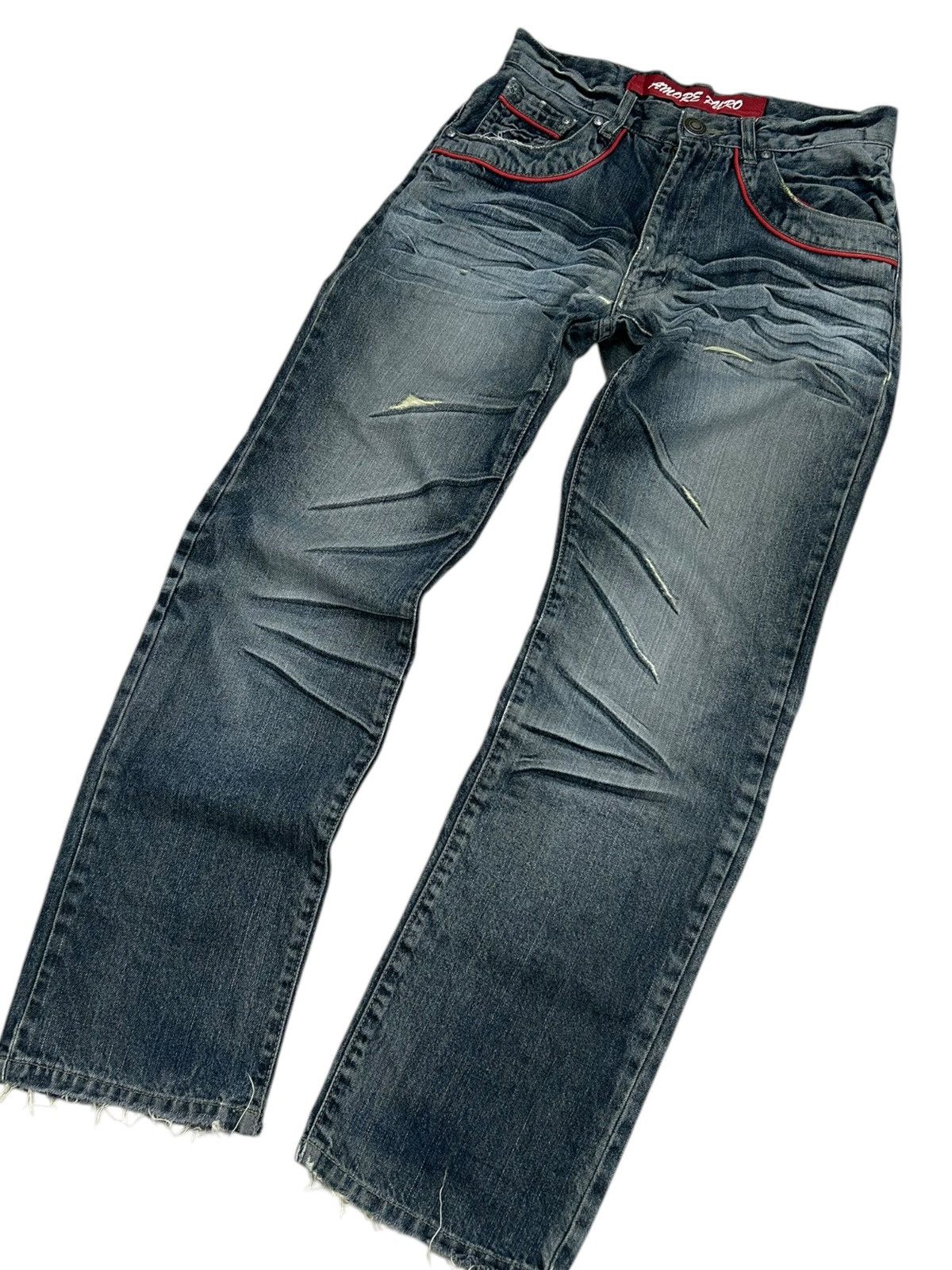 If Six Was Nine American Amore Puro Japan Jean Whisker Light Washed Size US 31 - 4 Thumbnail