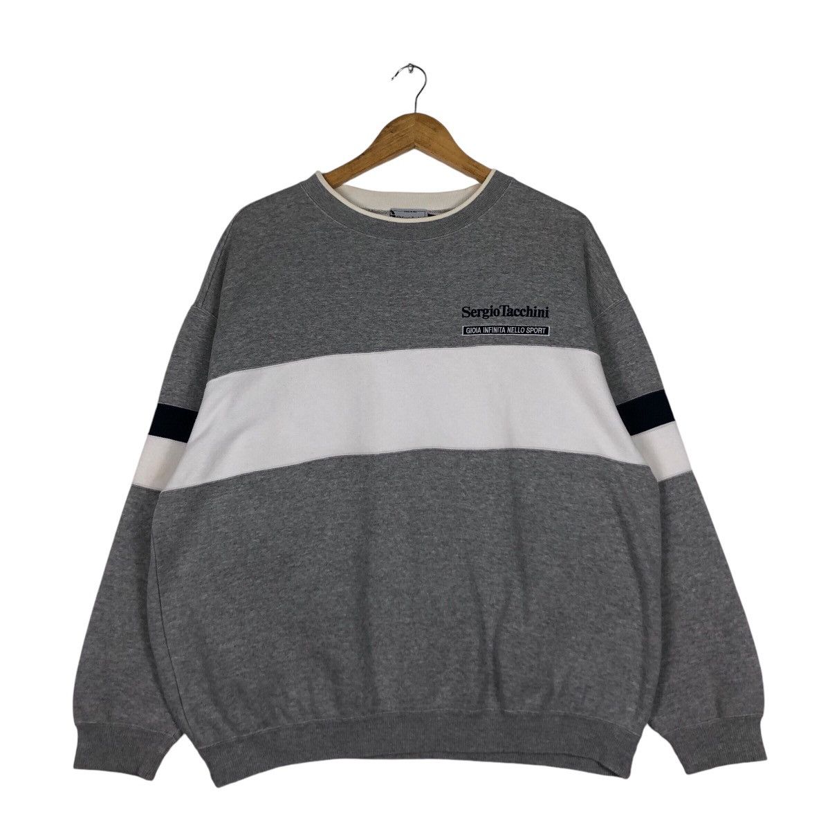 Sergio Tacchini × Vintage Vintage Sergio Tacchini Sweatshirt 90s Collection Large Size US L / EU 52-54 / 3 - 1 Thumbnail