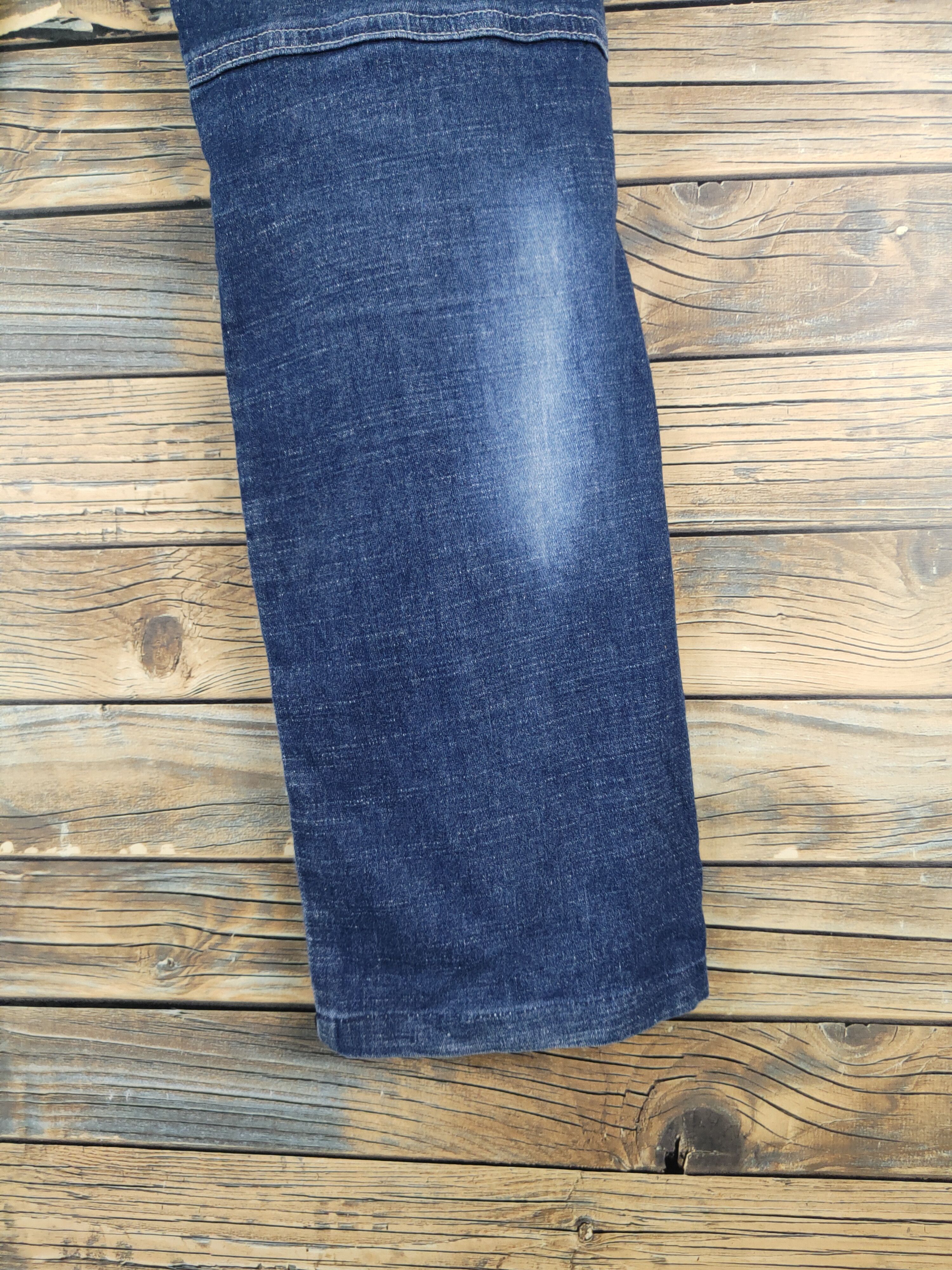 Japanese Brand FieldCore Dark Blue Distressed Ripped Soft Jeans #W2088 Size US 33 - 11 Thumbnail