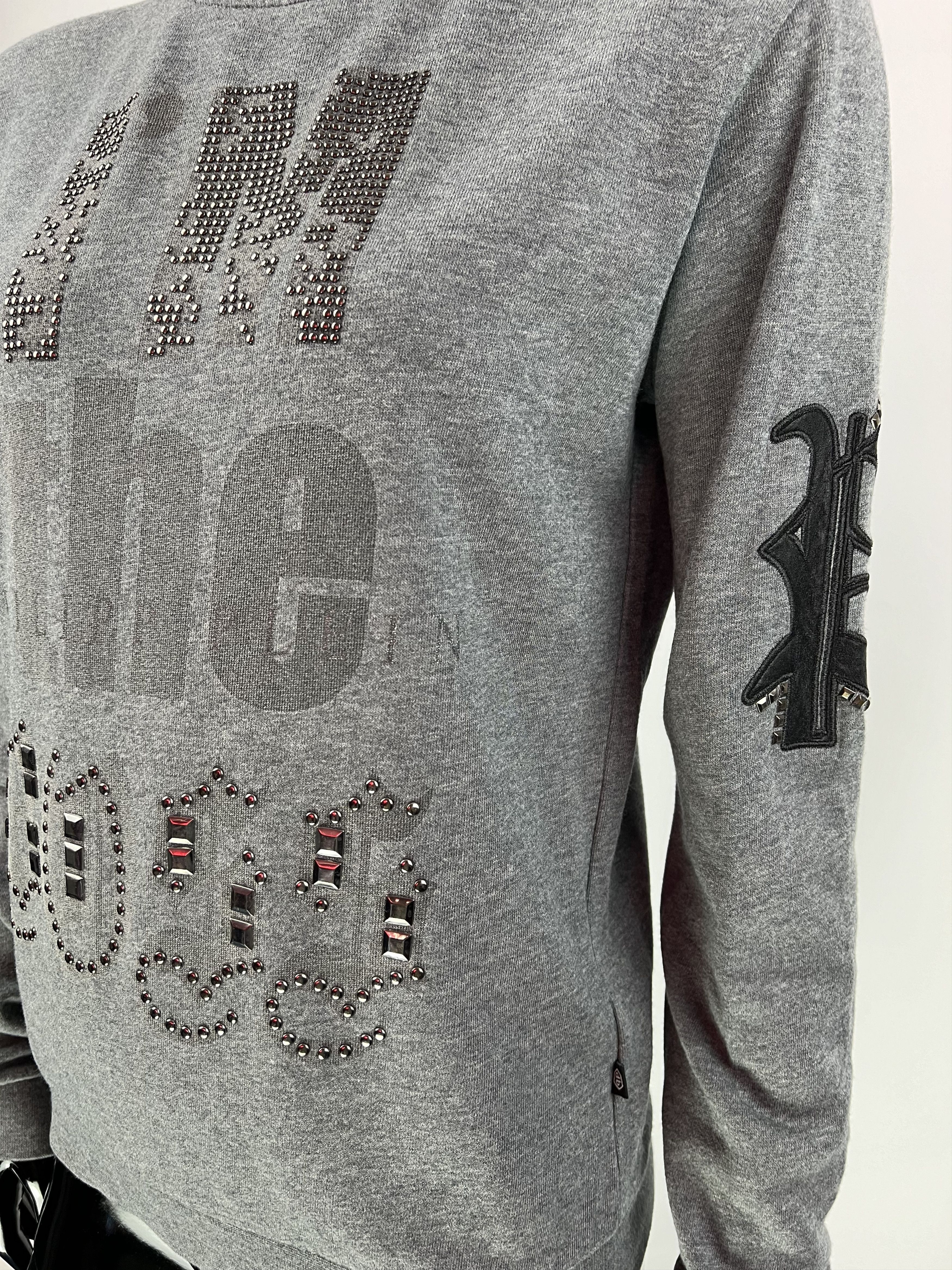 Philipp Plein Philipp Plein Women's Gray Sweathirt Size S Size S / US 4 / IT 40 - 4 Thumbnail