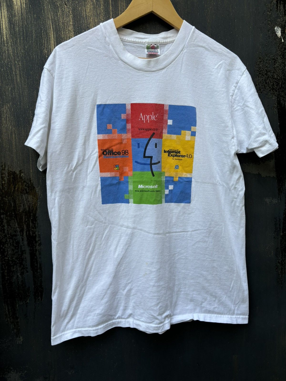 Apple × Mackintosh × Vintage VERY RARE! Vintage 90’s Art Apple Microsoft Software Tee Size US L / EU 52-54 / 3 - 2 Thumbnail