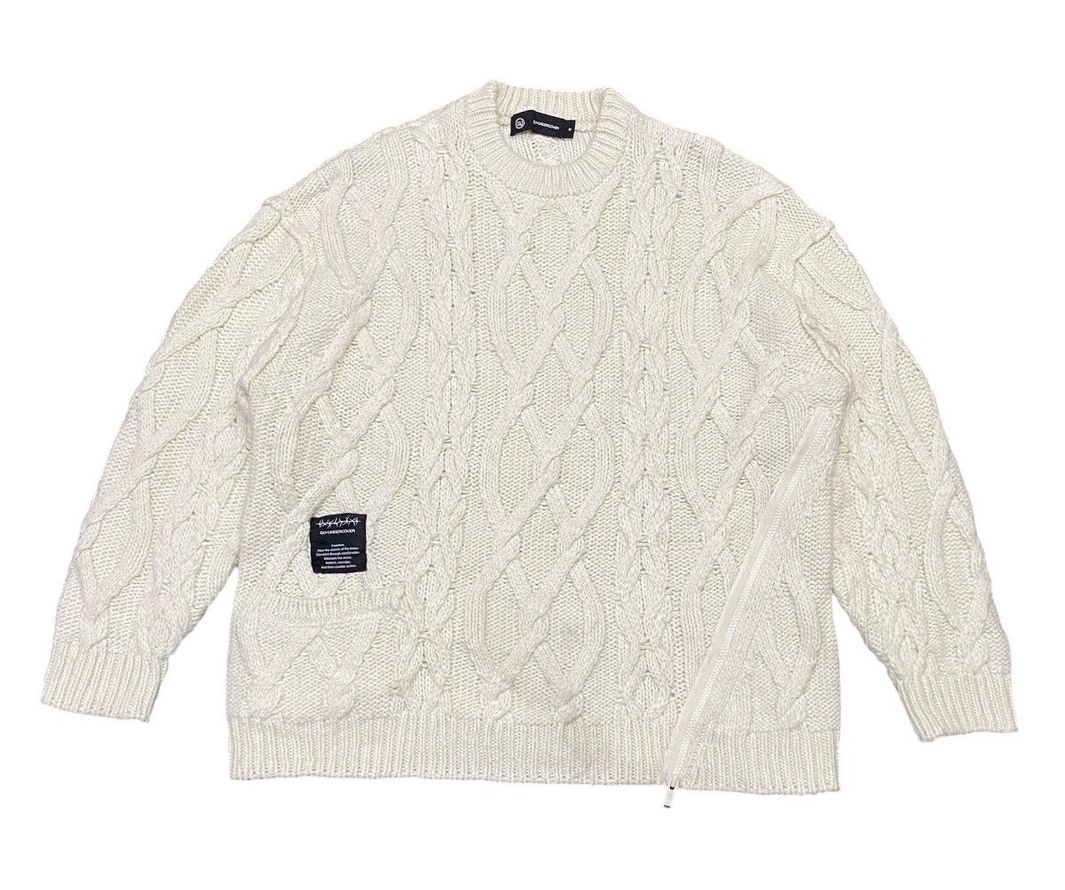 GU × Undercover Gu X Undercover Diagonal Zipper Coble Knit Sweater Size US M / EU 48-50 / 2 - 3 Thumbnail