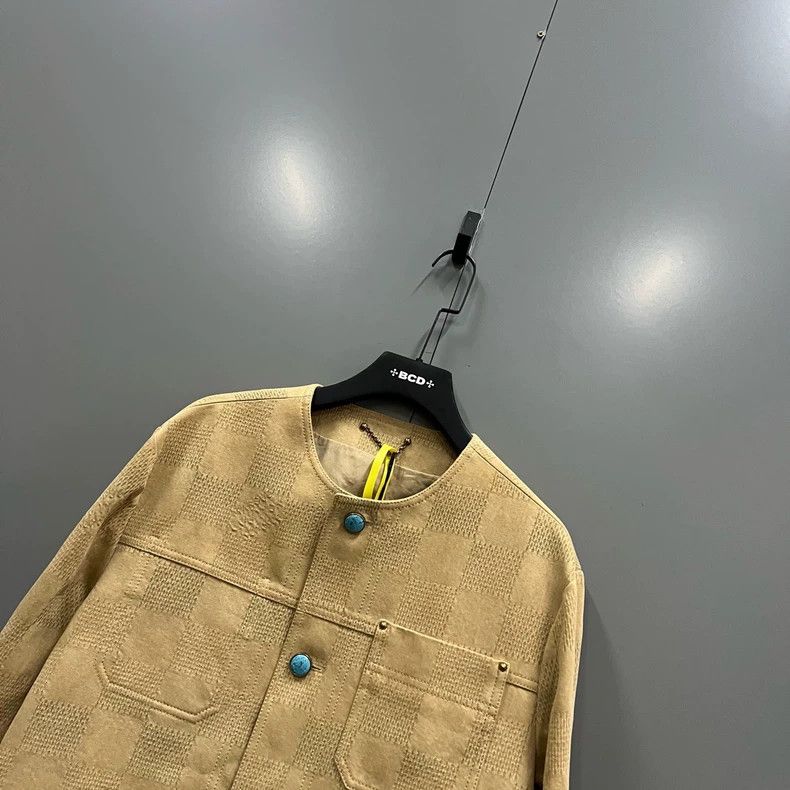 Louis Vuitton Louis Vuitton Khaki checkerboard denim jacket 2501-Nextarro Size US XL / EU 56 / 4 - 4 Thumbnail
