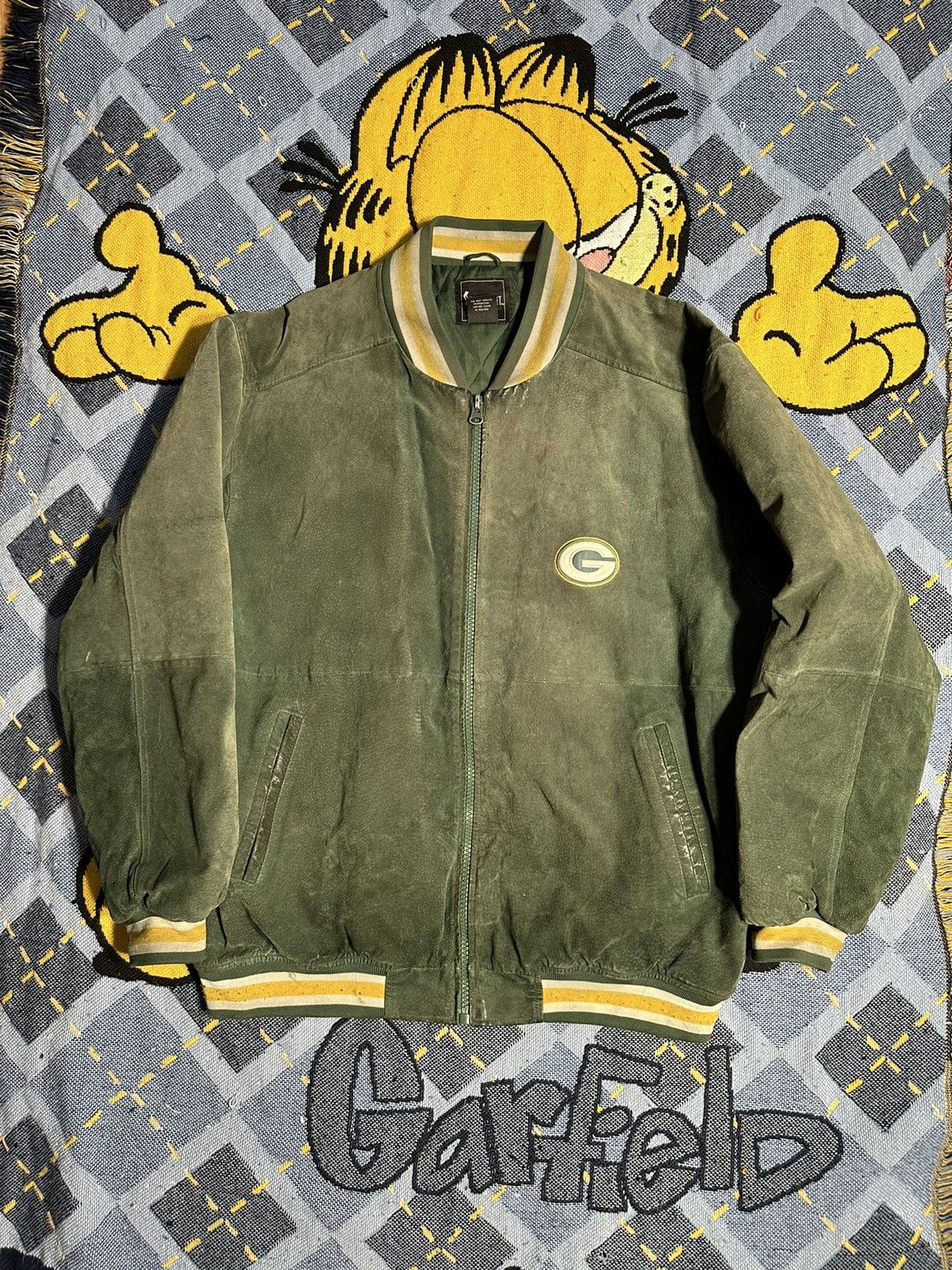 NFL Vintage GreenBay Packers Leather Varsity Jacket Size US XXL / EU 58 / 5 - 2 Thumbnail
