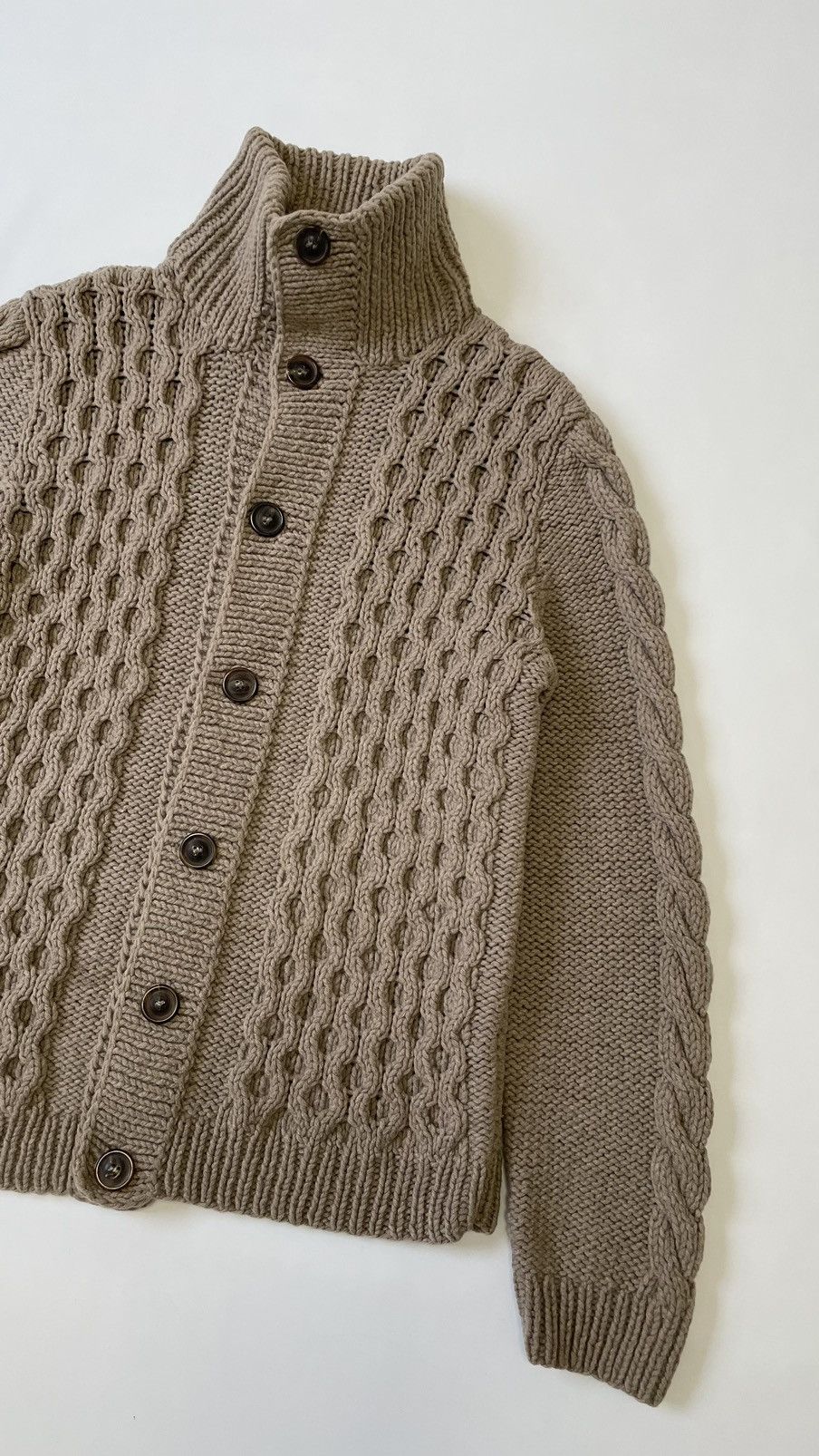 Maison Margiela A/W 09 Honeycomb Knit Wool Cardigan Size US M / EU 48-50 / 2 - 9 Thumbnail