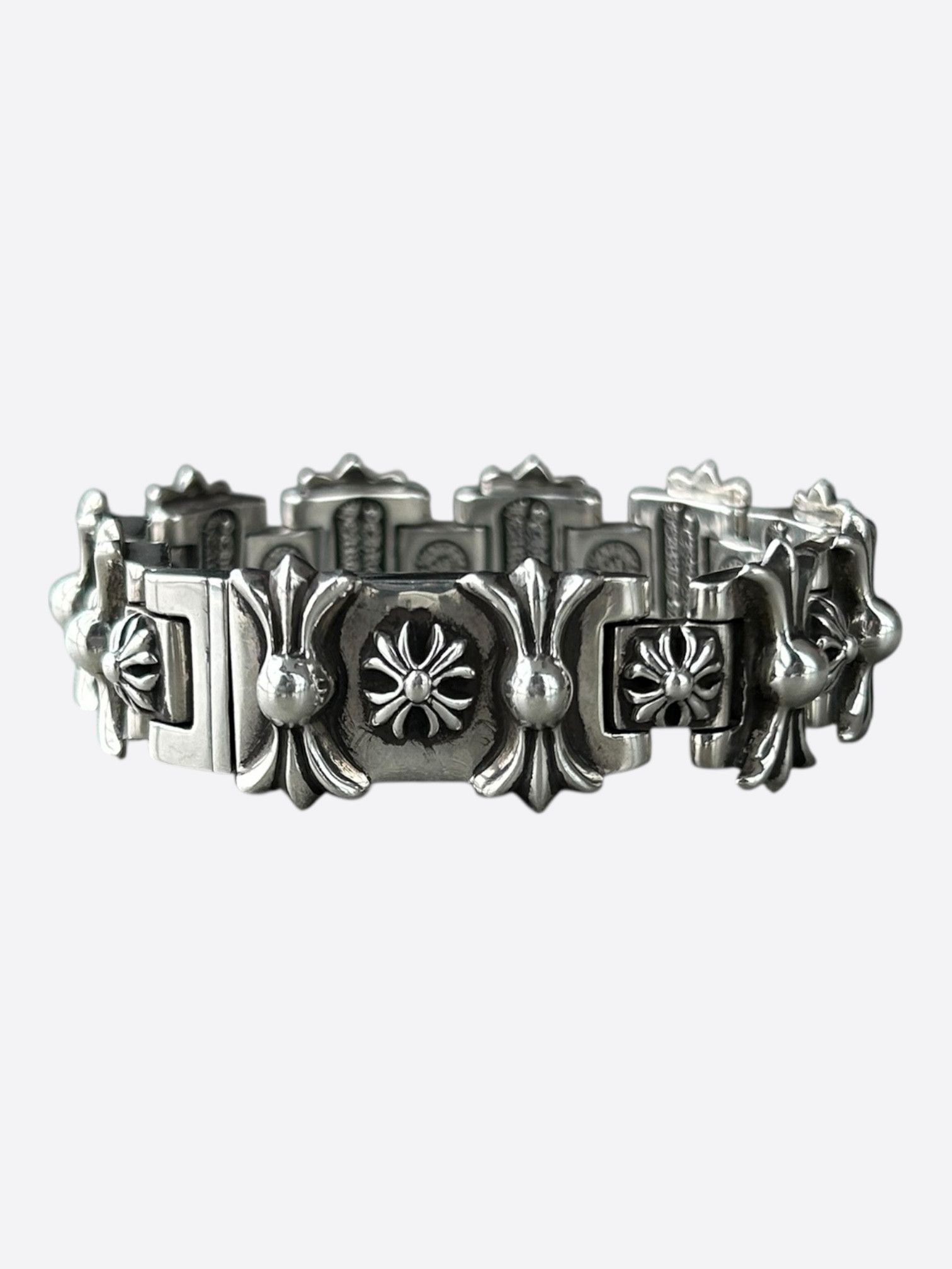 Chrome Hearts Chrome Hearts Silver Fleur De Lis H-Link Bracelet Size ONE SIZE - 2 Thumbnail