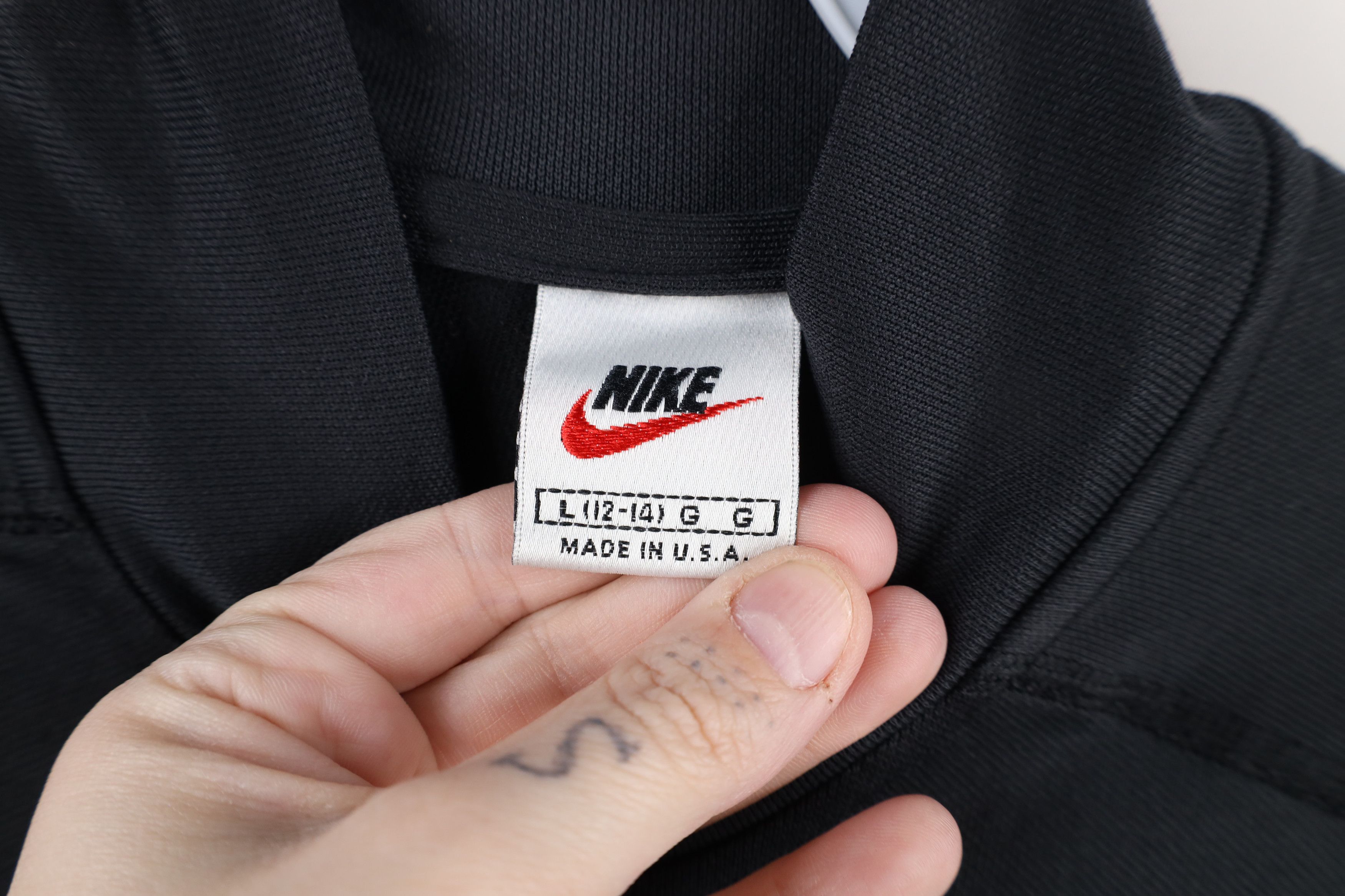 Nike × Vintage Vintage 90s Nike Mini Swoosh Half Zip Knit Top Jacket USA Size L / US 10 / IT 46 - 7 Thumbnail