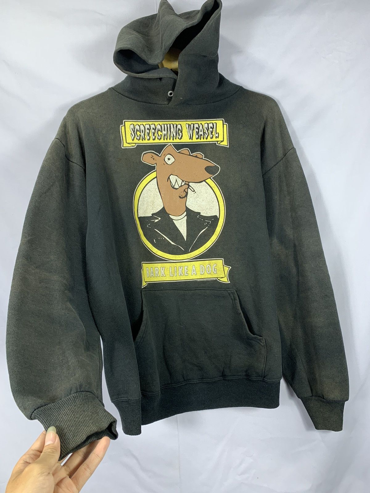 Vintage 80’s Faded Screeching Weasel Punk Tour Hoodie