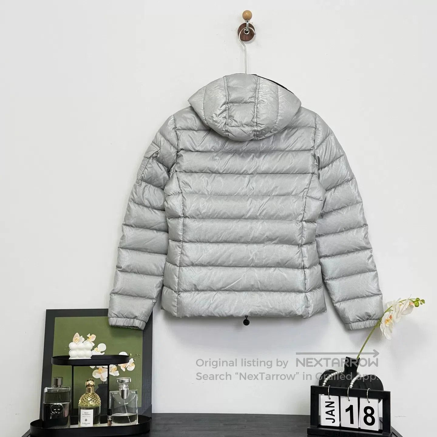 Moncler Silver Moncler Puffer Jacket Size 3. Size US L / EU 52-54 / 3 - 2 Thumbnail