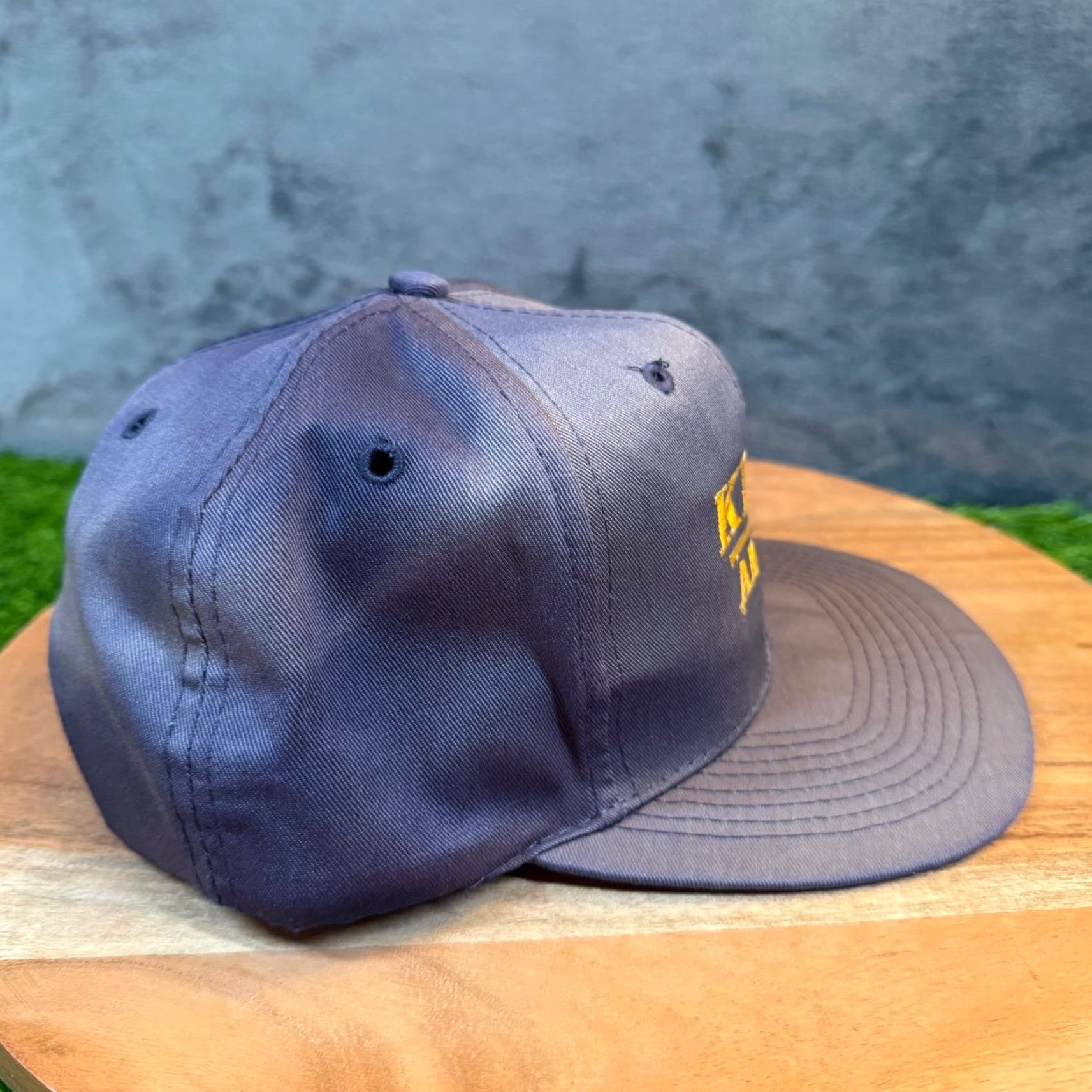 Vintage VINTAGE Otto KRWC AM 1360 Road Show Snapback Hat Navy Gold Radio Cap Mens Size ONE SIZE - 3 Thumbnail