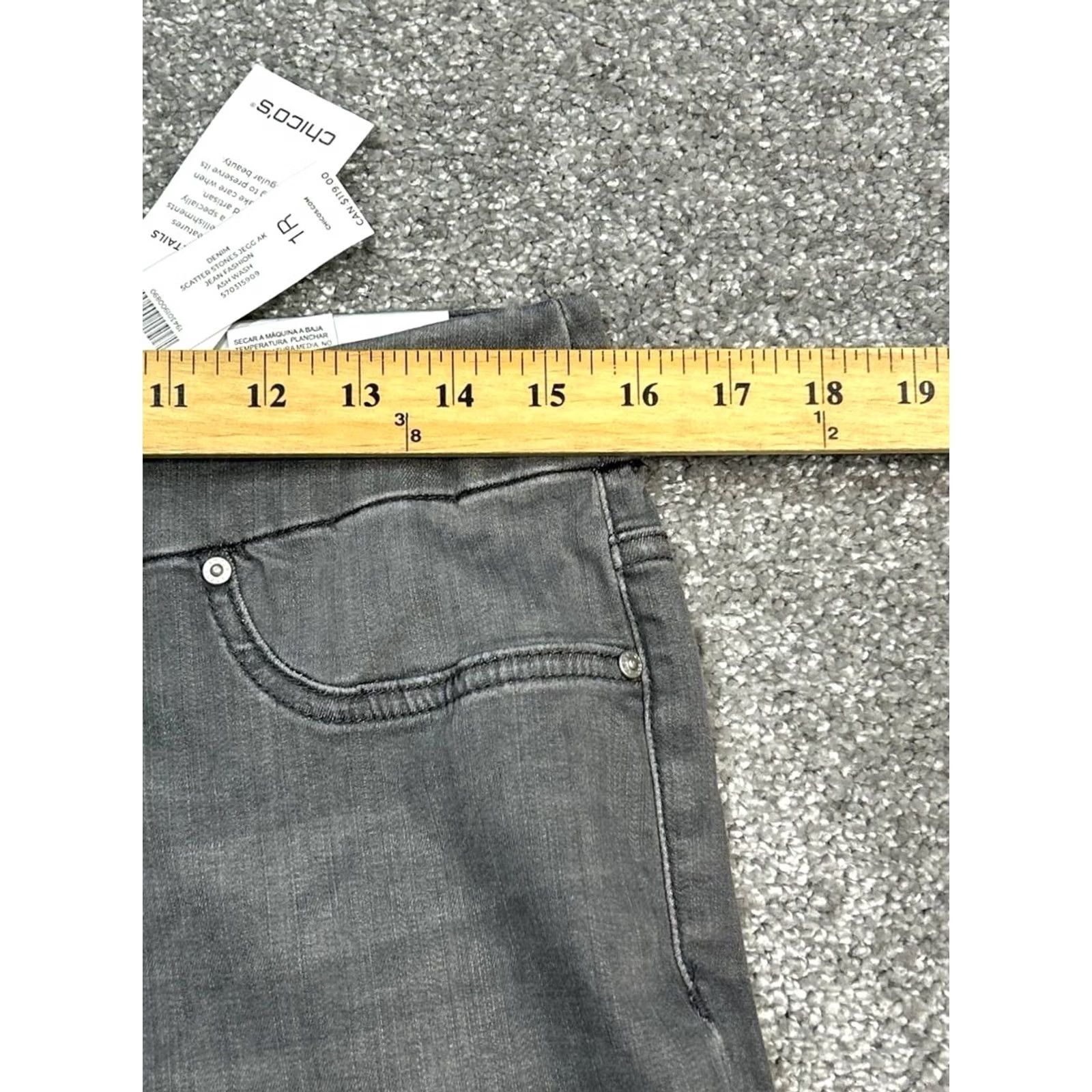 Vintage Chicos Jeans Jeggings Blue Denim Mid Rise 32x26 Purple Stones Scatter Stones Womens 8 Comfortable Stretch Pocket 5-Pocket Size 30" / US 8 / IT 44 - 5 Thumbnail