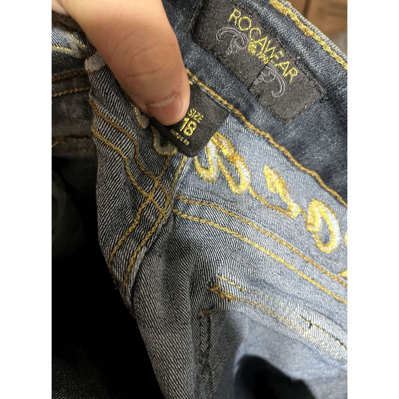 Rocawear Rocawear Skinny Jeans Women's Sz 18 Mid Rise Stretch Pockets Embellish Size 40" / US 18 - 5 Thumbnail