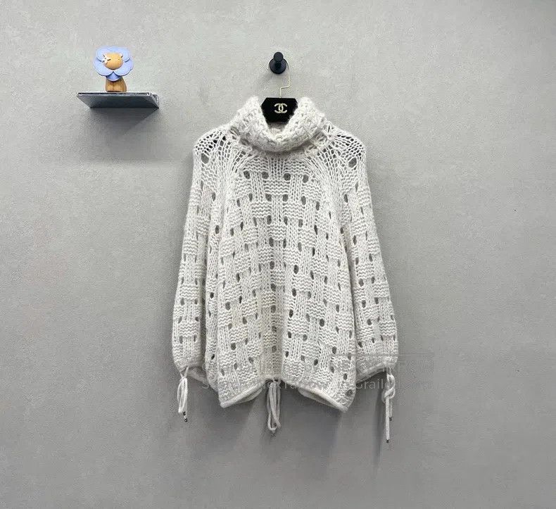 Chanel Chanel Checkerboard alpaca wool knitted sweater Size XS / US 0-2 / IT 36-38 - 1 Thumbnail