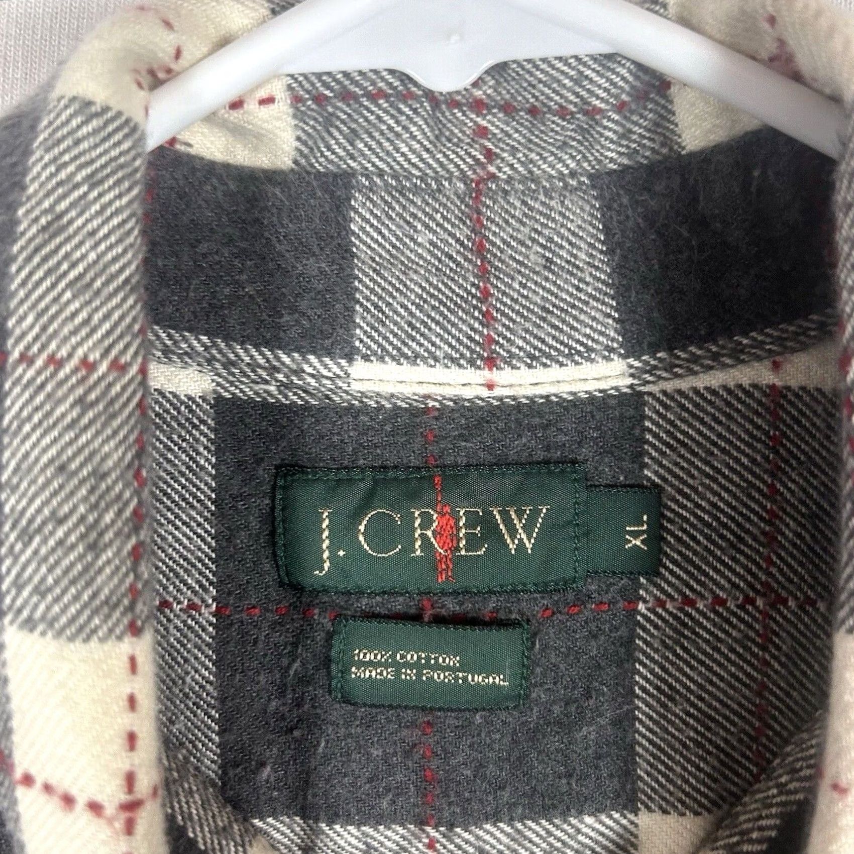 J.Crew J.CREW Button-Up Flannel Shirt Mens XL Plaid 100% Cotton Portugal Casual Size US XL / EU 56 / 4 - 3 Thumbnail
