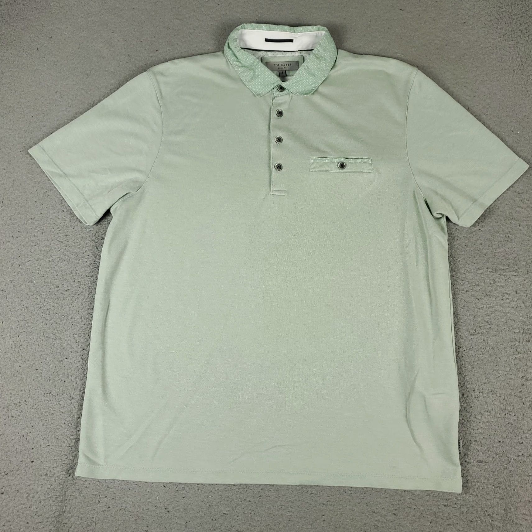 Ted Baker Ted Baker London Polo Shirt Mens Size 5 Green Pocket Casual Short Sleeve Size US S / EU 44-46 / 1 - 2 Thumbnail
